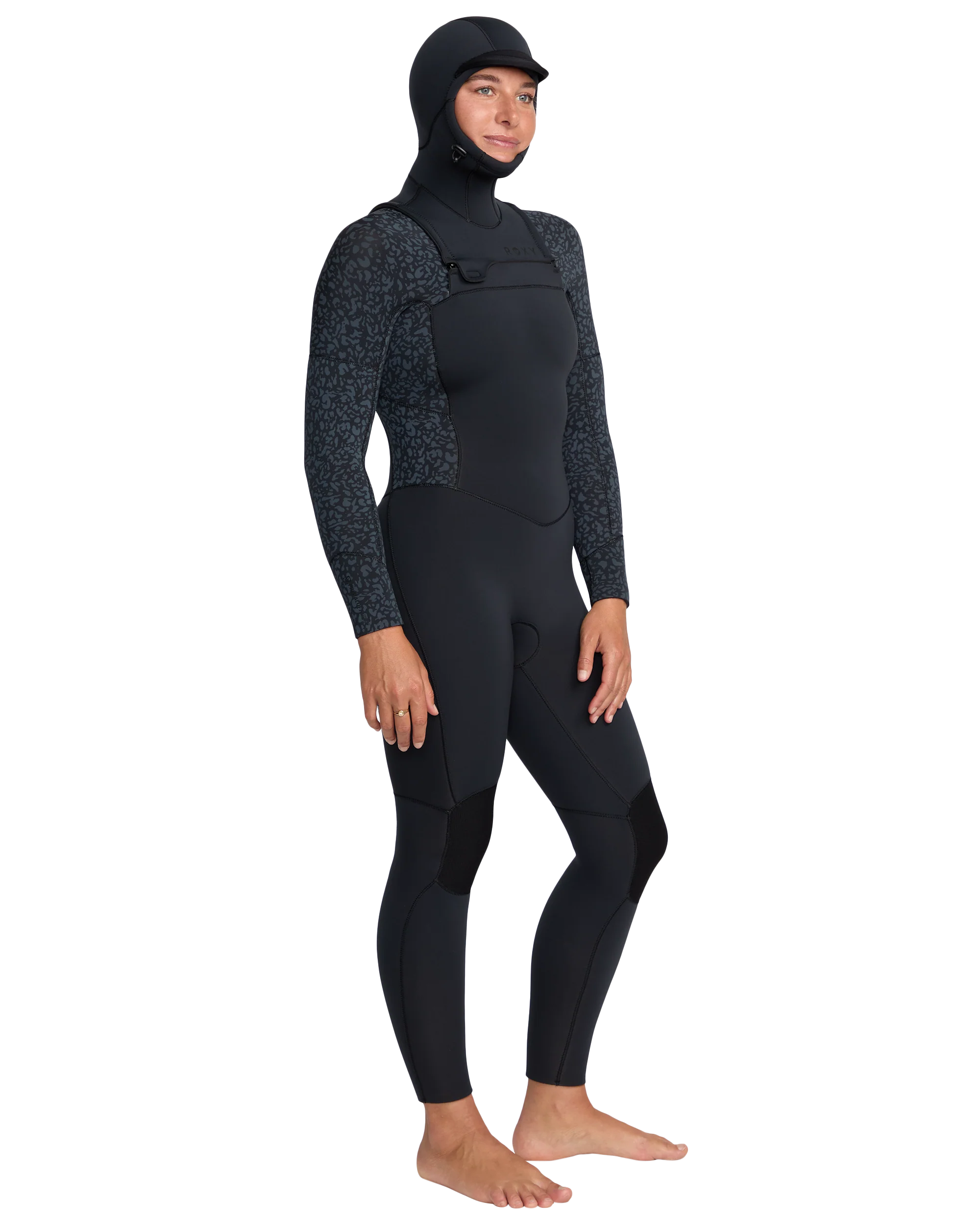 5/4mm Swell Natural Hooded Front Zip Wetsuit - Image 2