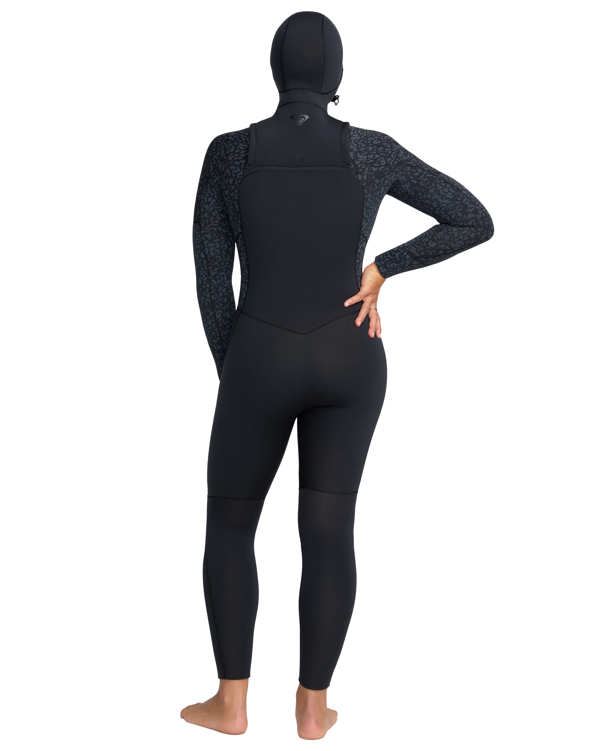 5/4mm Swell Natural Hooded Front Zip Wetsuit - Image 3
