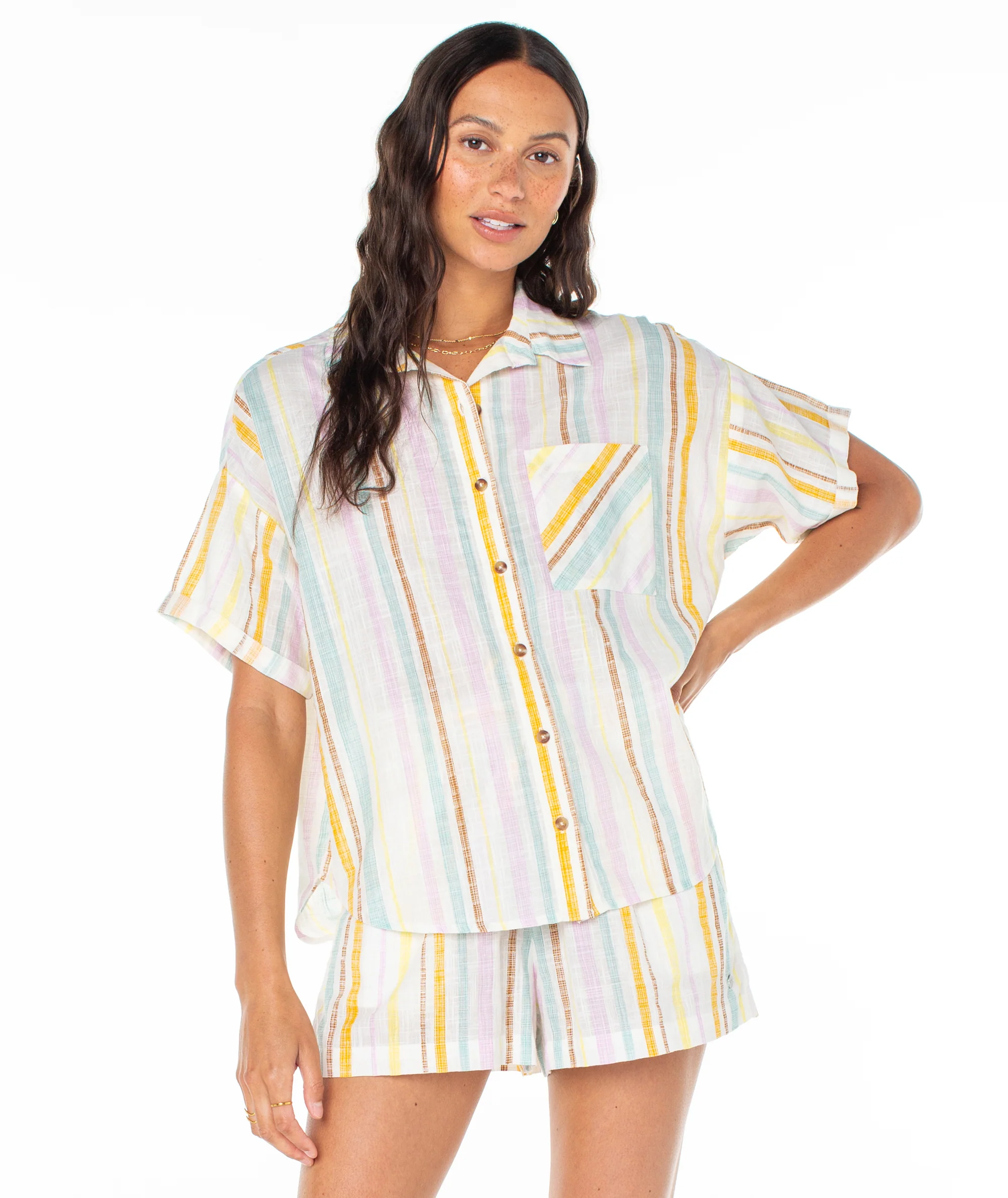 Beach Nostalgia Button Up