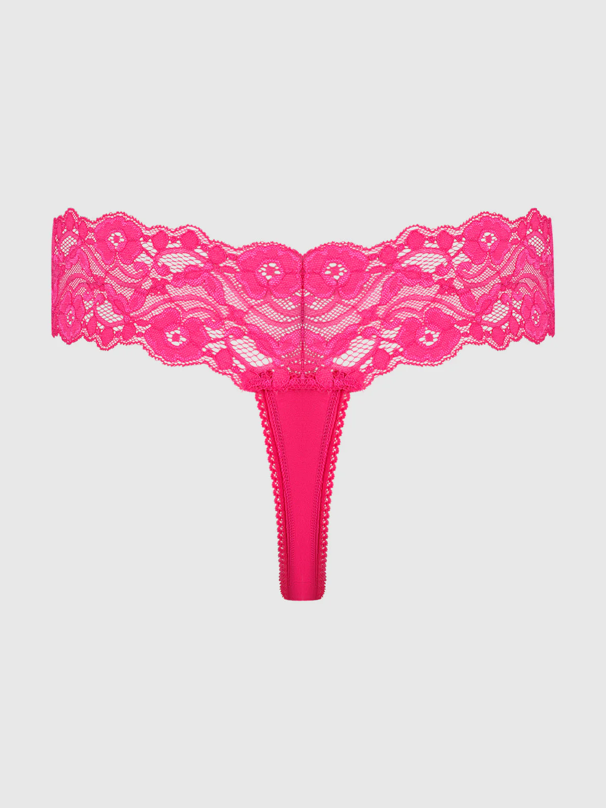 Bridget Stretch Cotton & Lace Thong - Image 2
