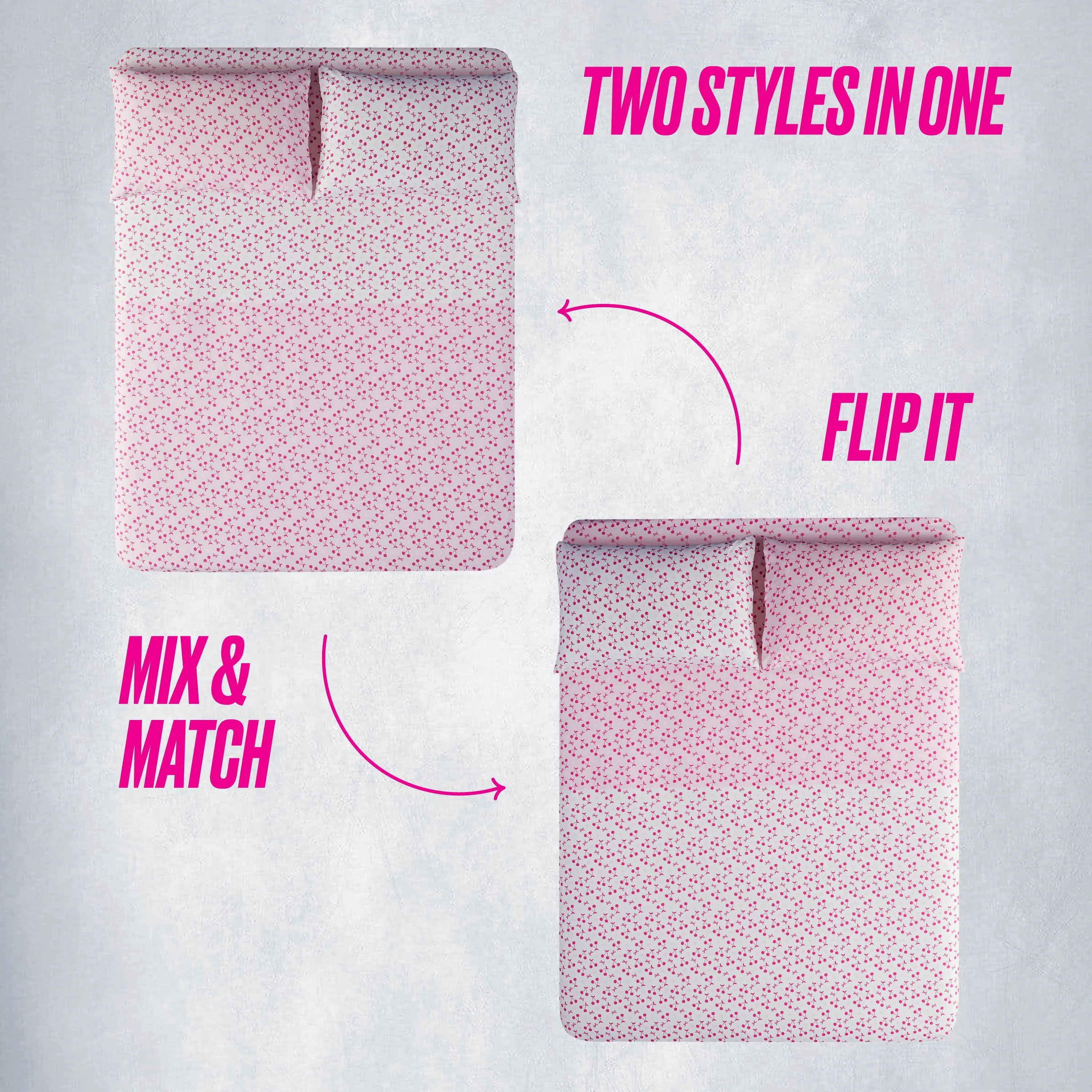 Cherry Reversible Bed in a Bag Bedding Set - Image 4