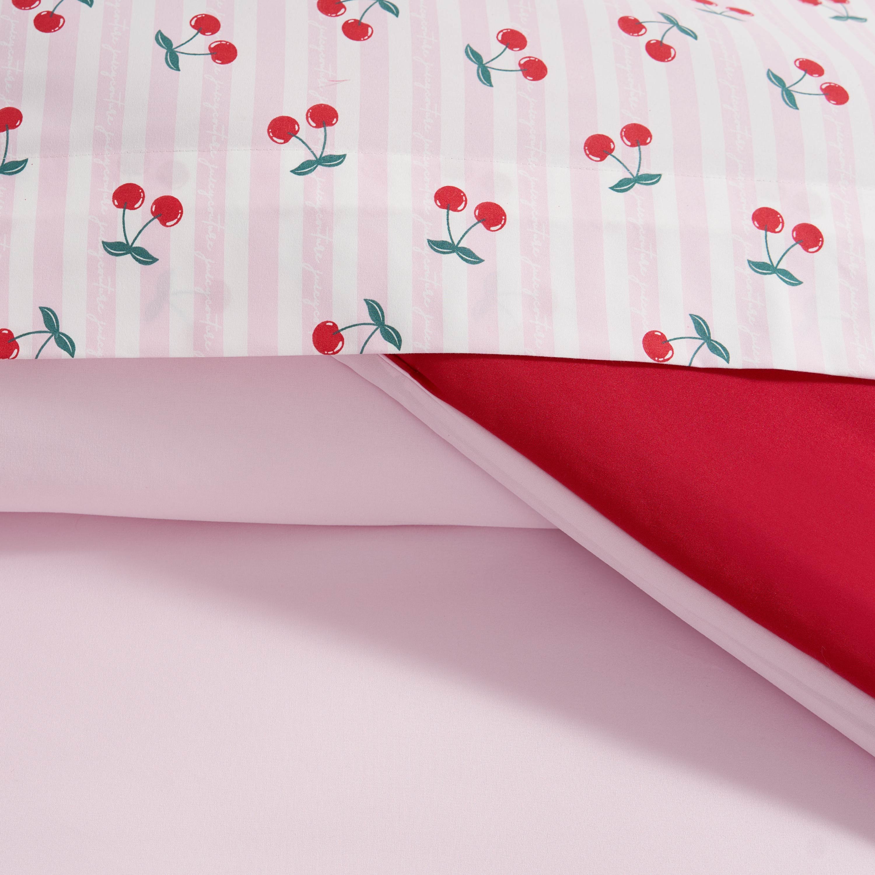 Cherry Script Solid Reversible Bed in a Bag Bedding Set - Image 9