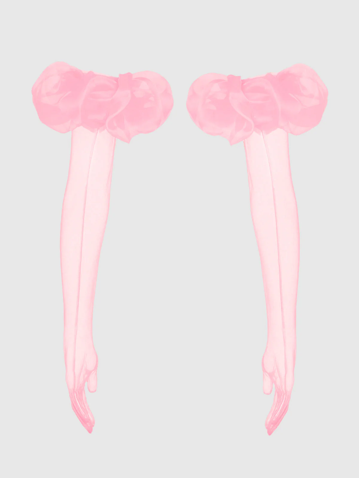 Chiffon Long Glove With Puff - Image 4