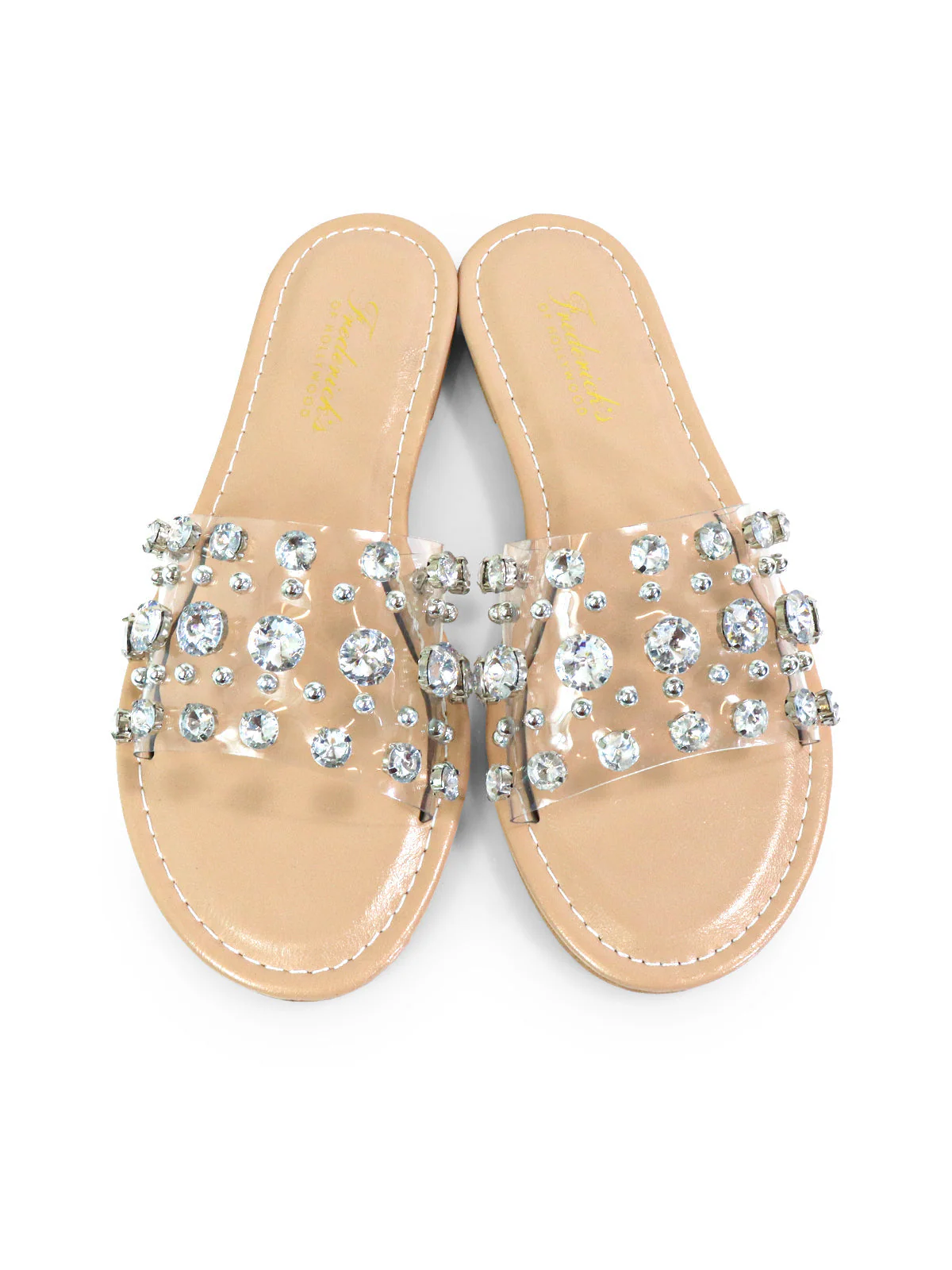 Clarissa Rhinestone Flat Sandal - Image 6
