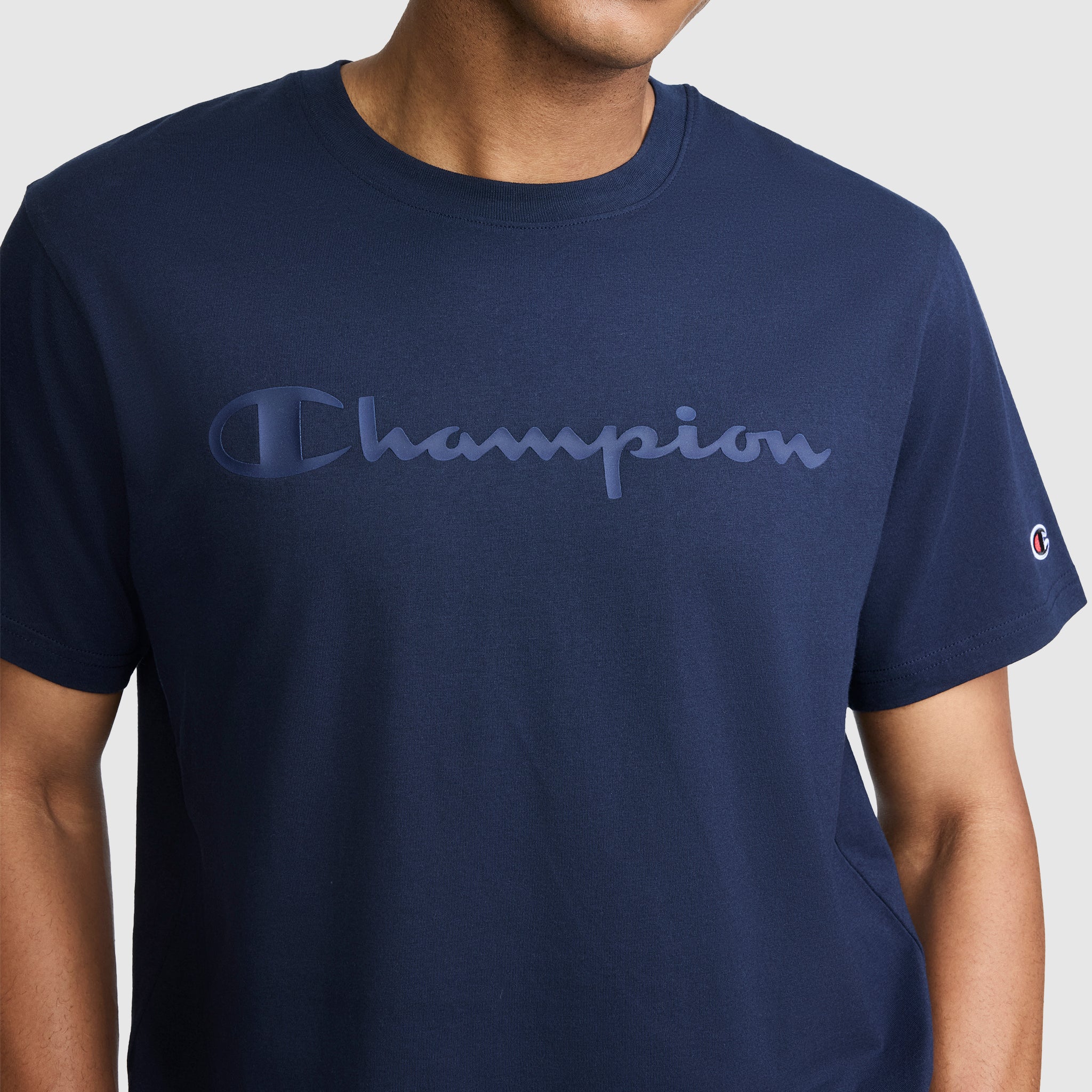 Classic Graphic T-Shirt, Tonal Script Logo - Image 4