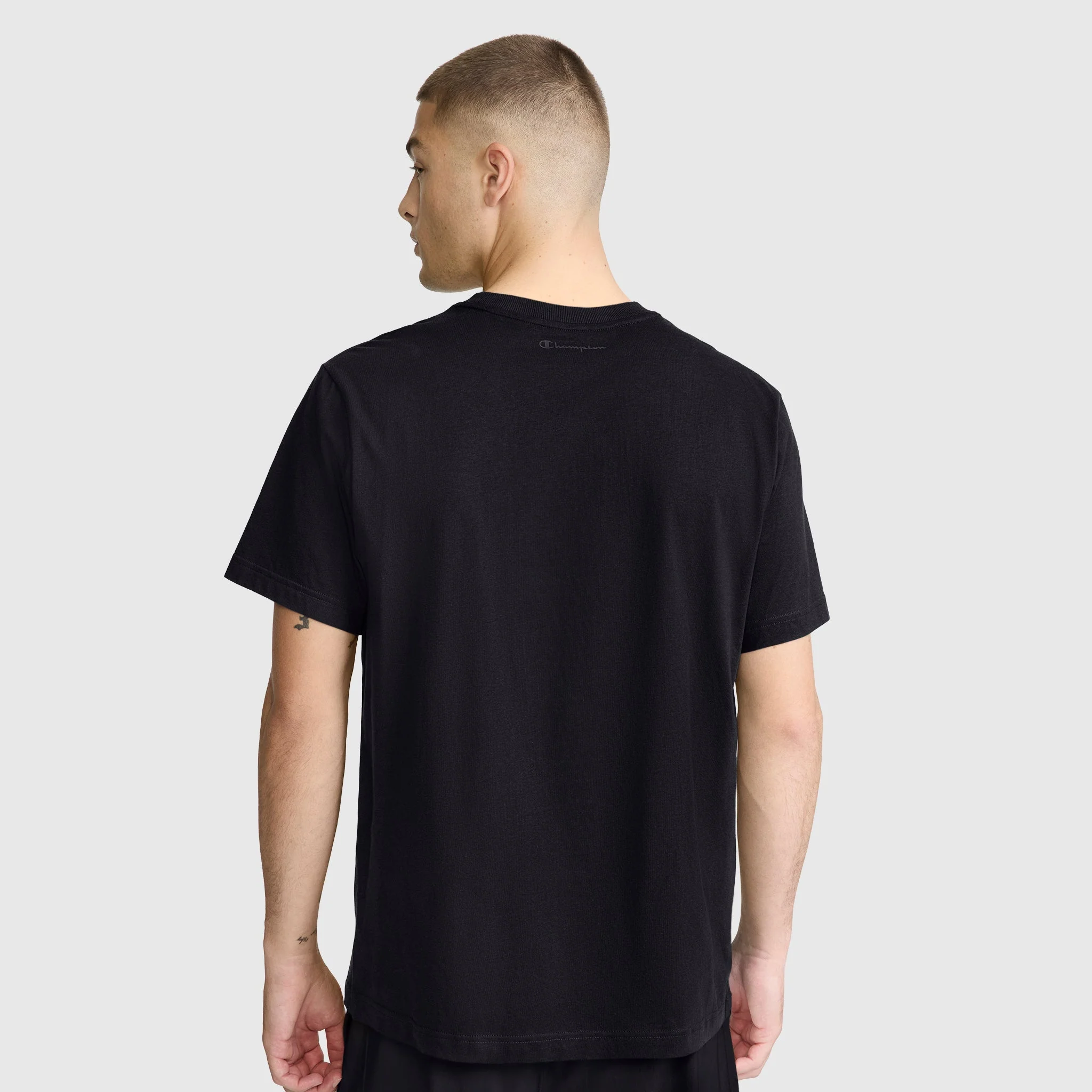 Classic Graphic T-Shirt, Tonal Script Logo - Image 2