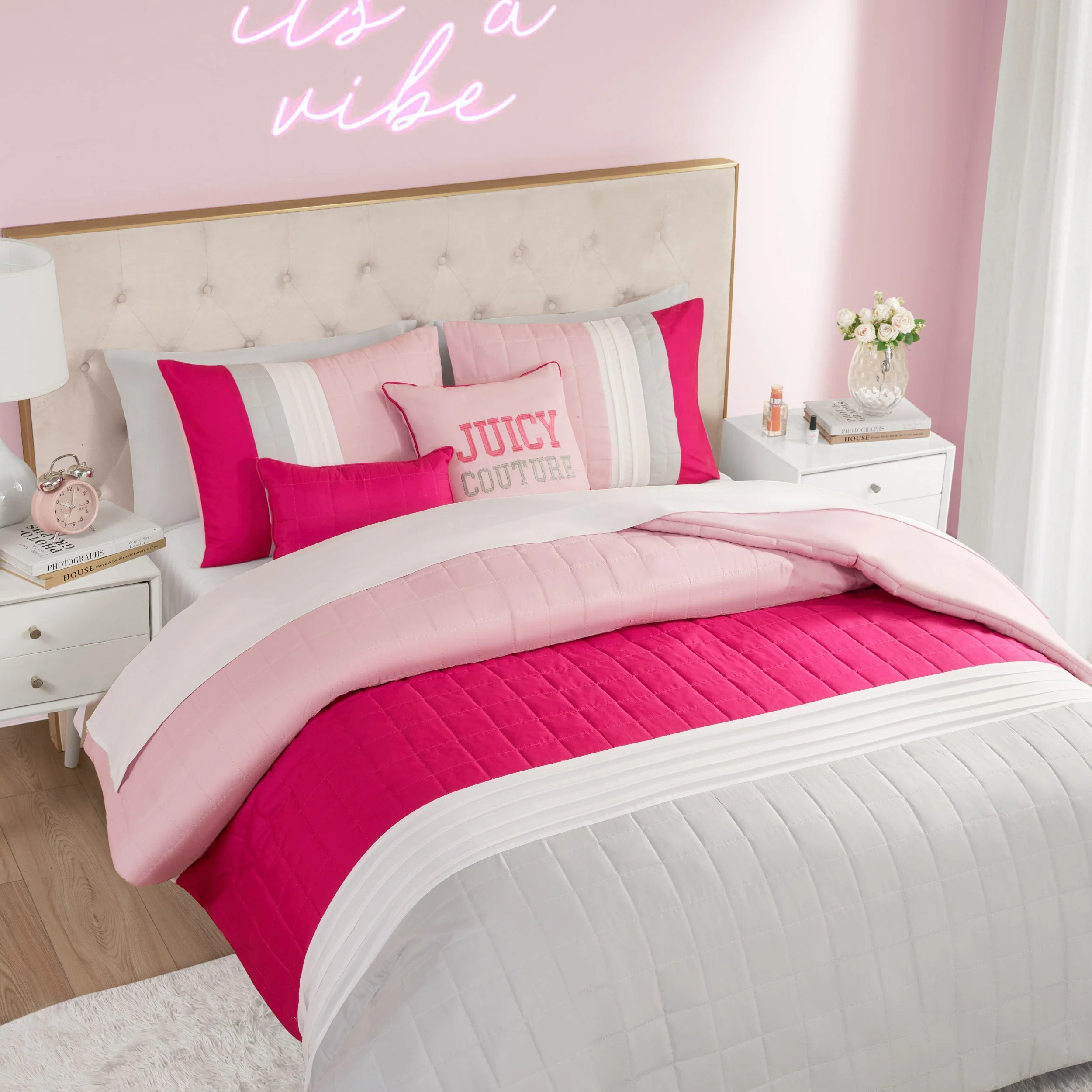 Color Blocked Pieced Comforter Set - Image 4