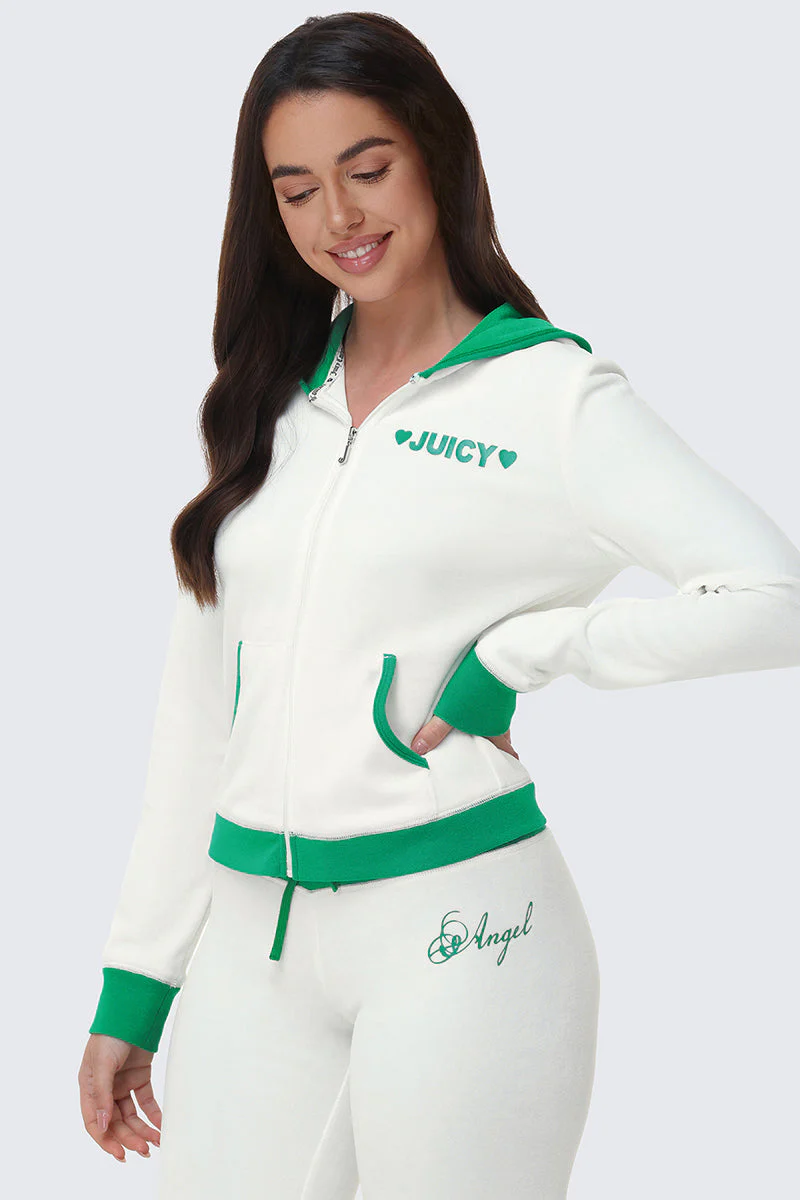 Contrast Trim Logo Hoodie - Image 4