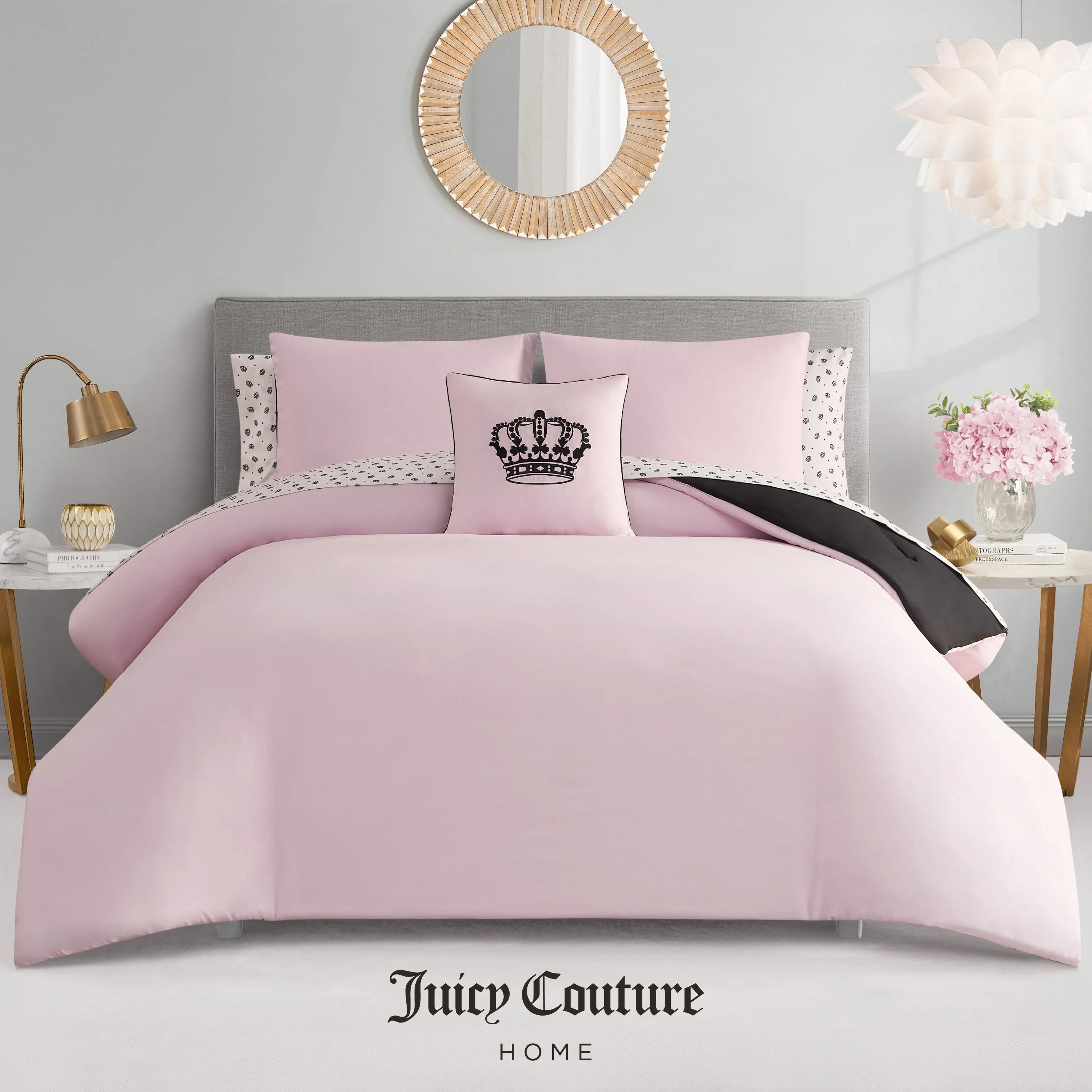 Crown Sparkle Solid Reversible Bed in a Bag Bedding Set - Image 6