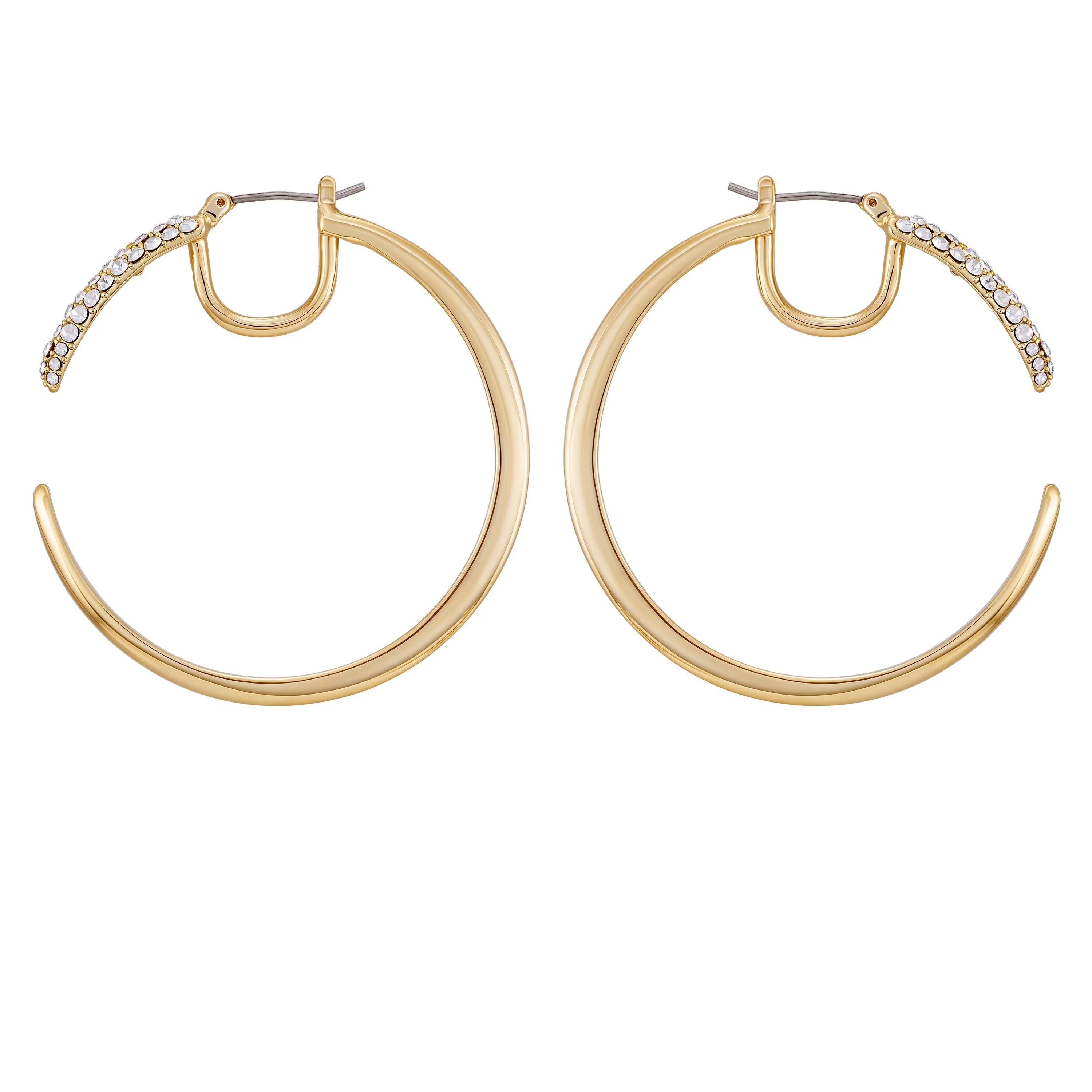 Crystal Pavé Large Hoop Earrings