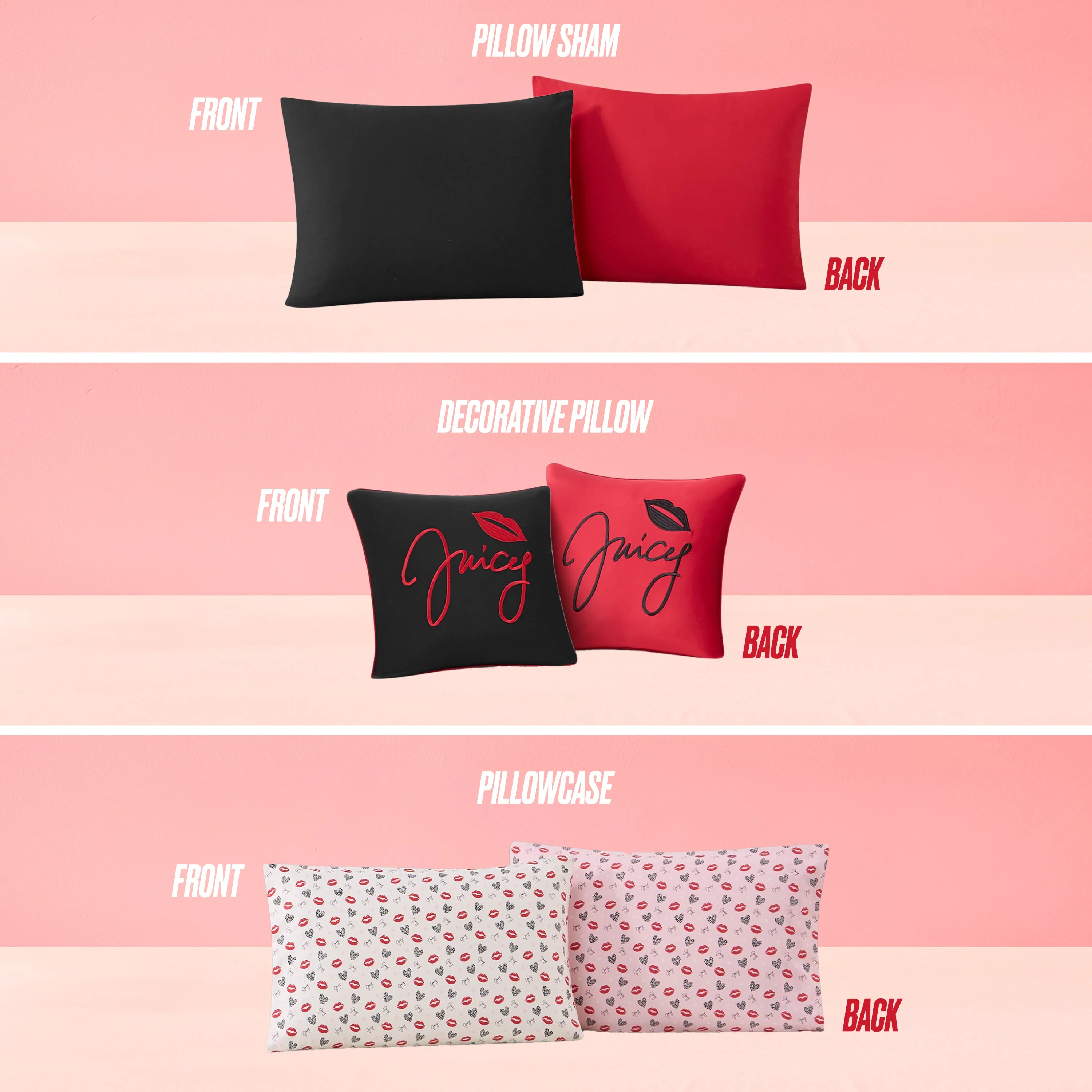Glam Girl Solid Reversible Bed in a Bag Bedding Set - Image 3