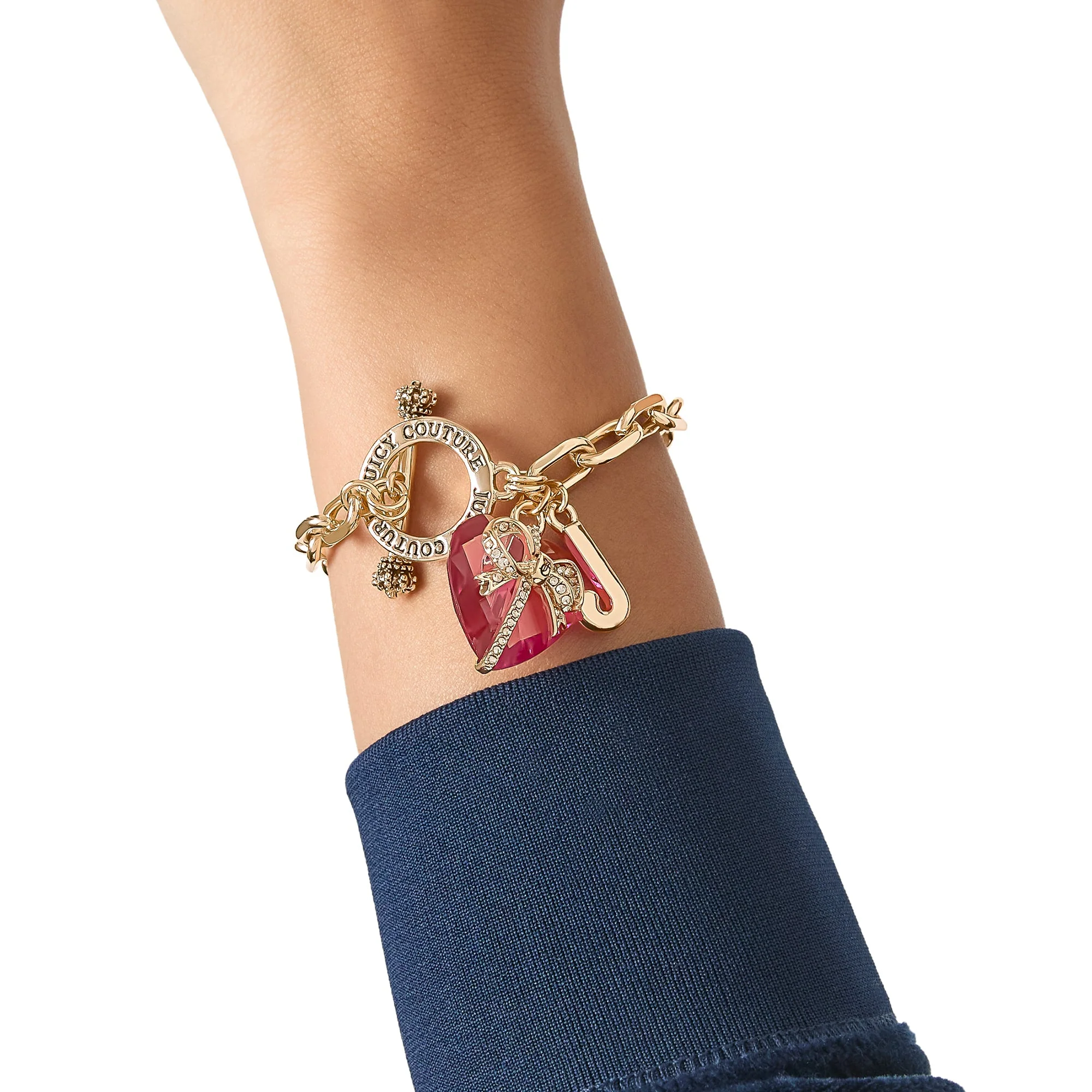 Heart Stone & J Charm Bracelet - Image 2