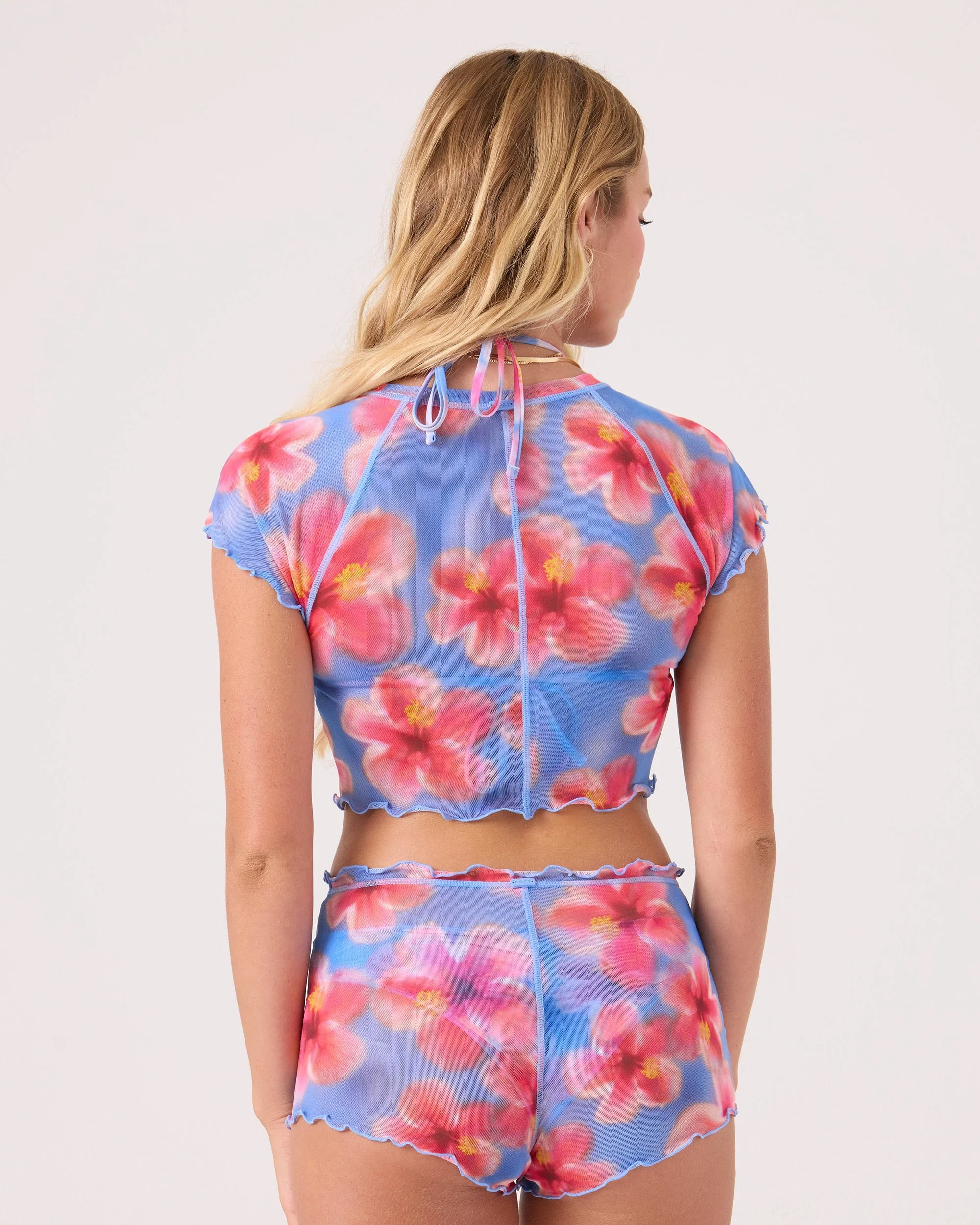 Hibiscus Daze Mesh Crop Top - Image 5