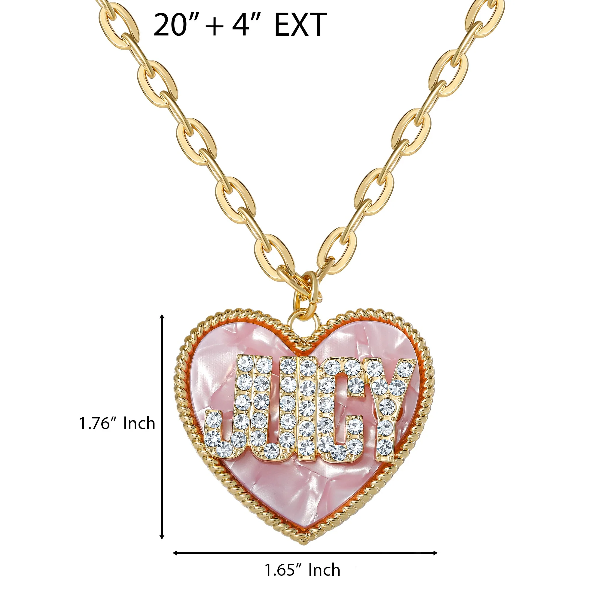 JUICY Heart Pendant Necklace - Image 4