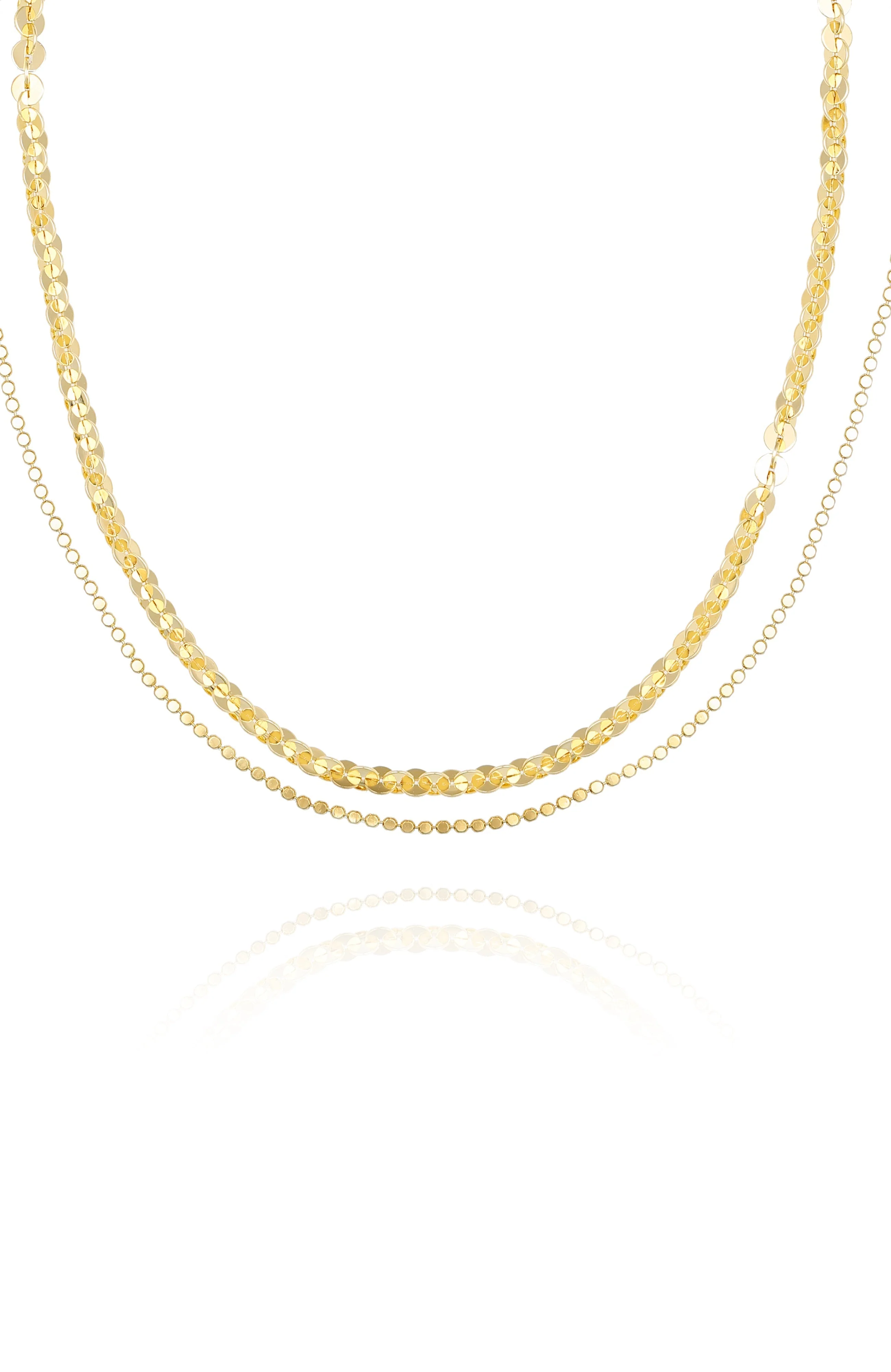 Layered Goldtone Chain Necklace