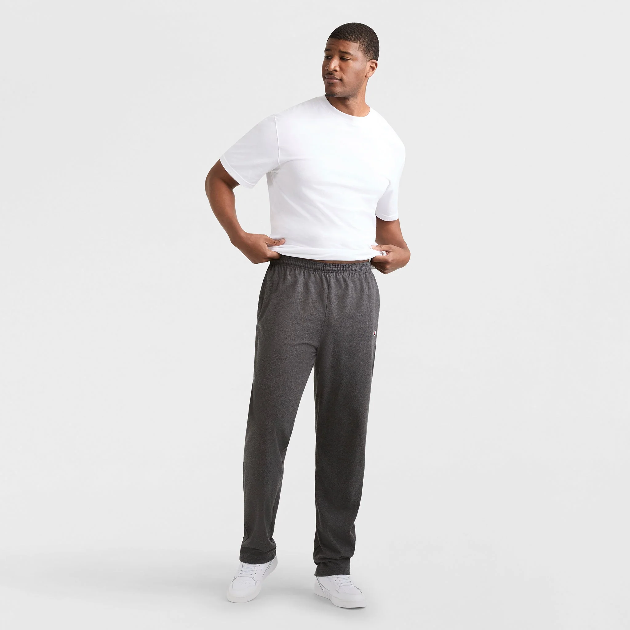 Lightweight Lounge Pants, Open Hem, C Logo - Big & Tall - Image 4