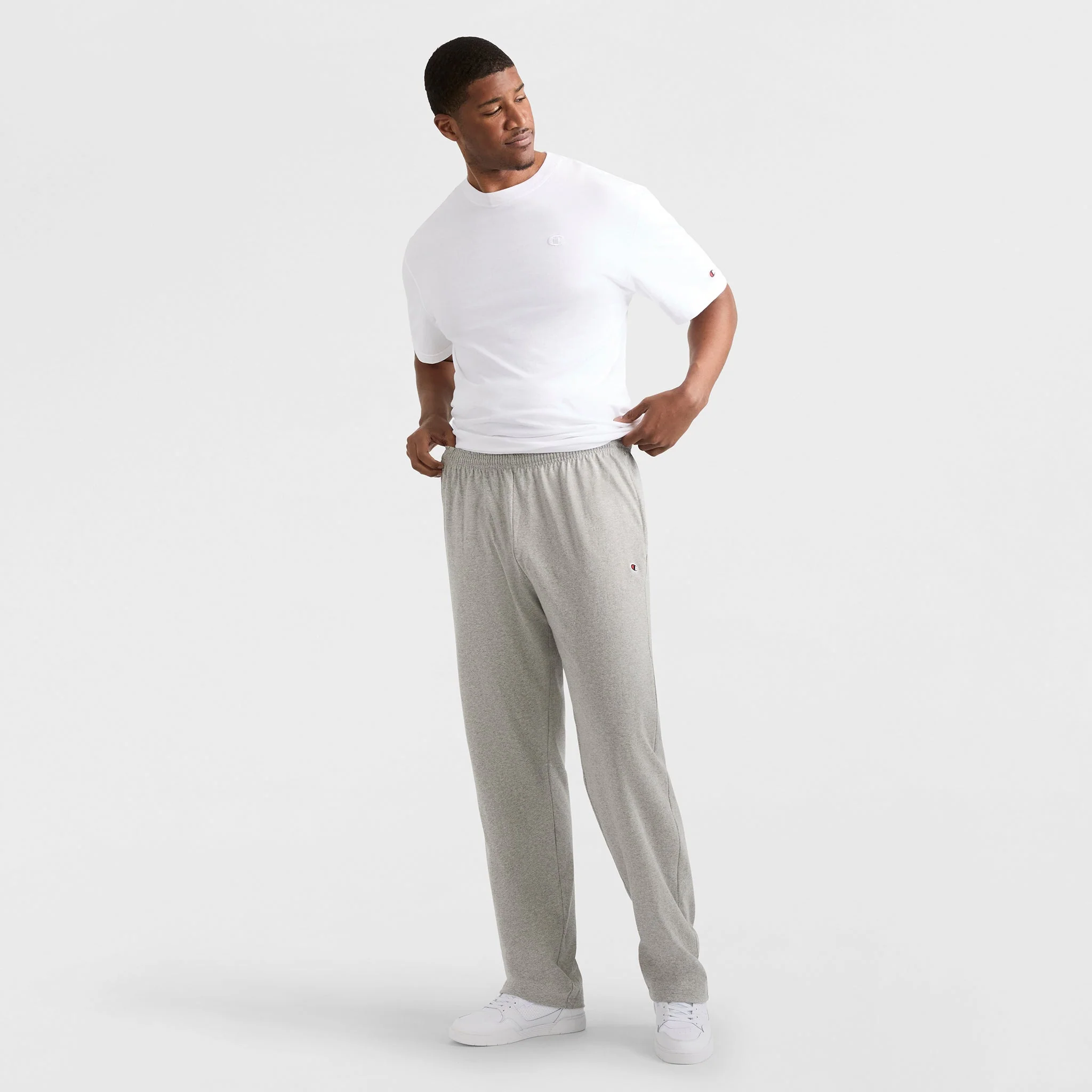 Lightweight Lounge Pants, Open Hem, C Logo - Big & Tall - Image 4