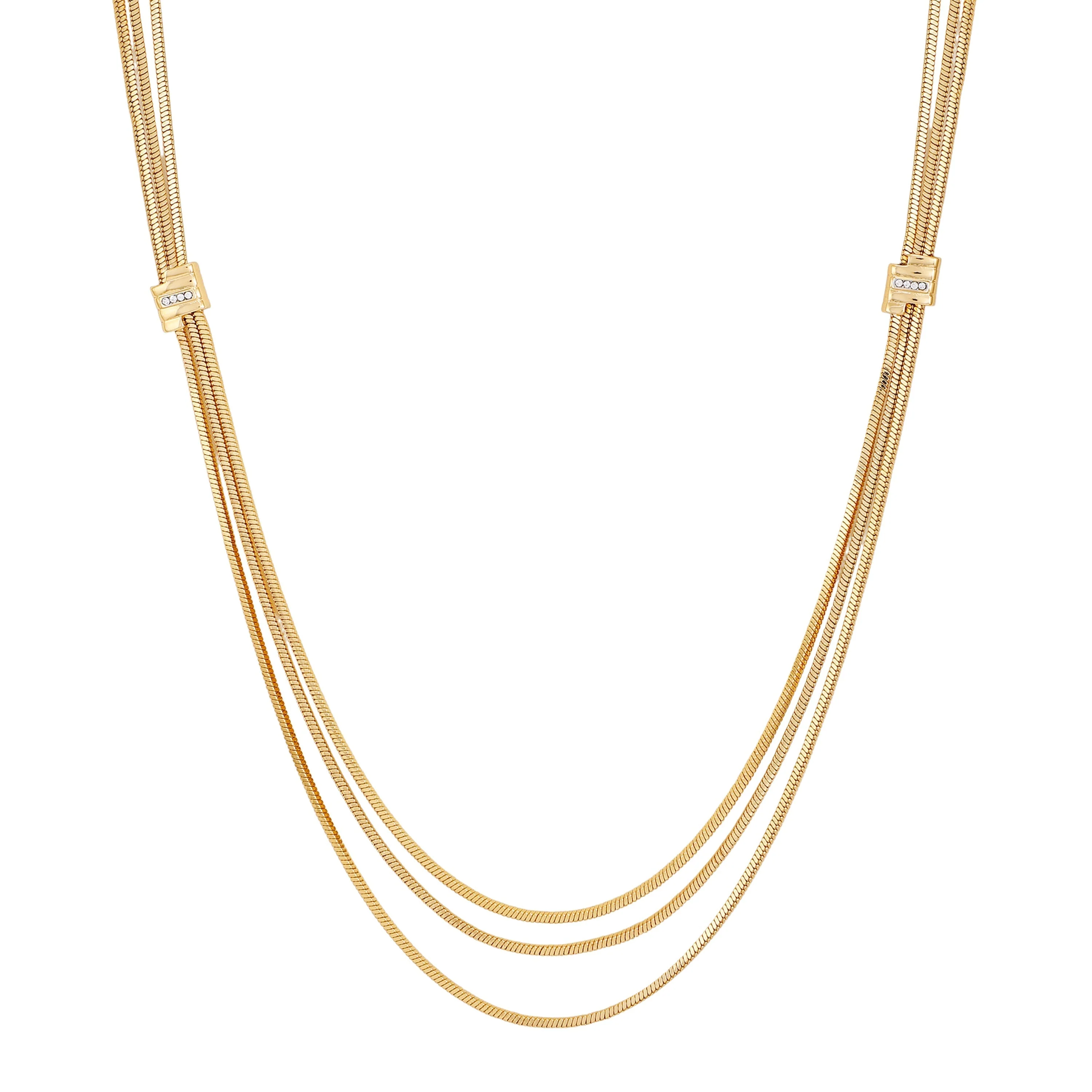 Multi Strand Goldtone Necklace