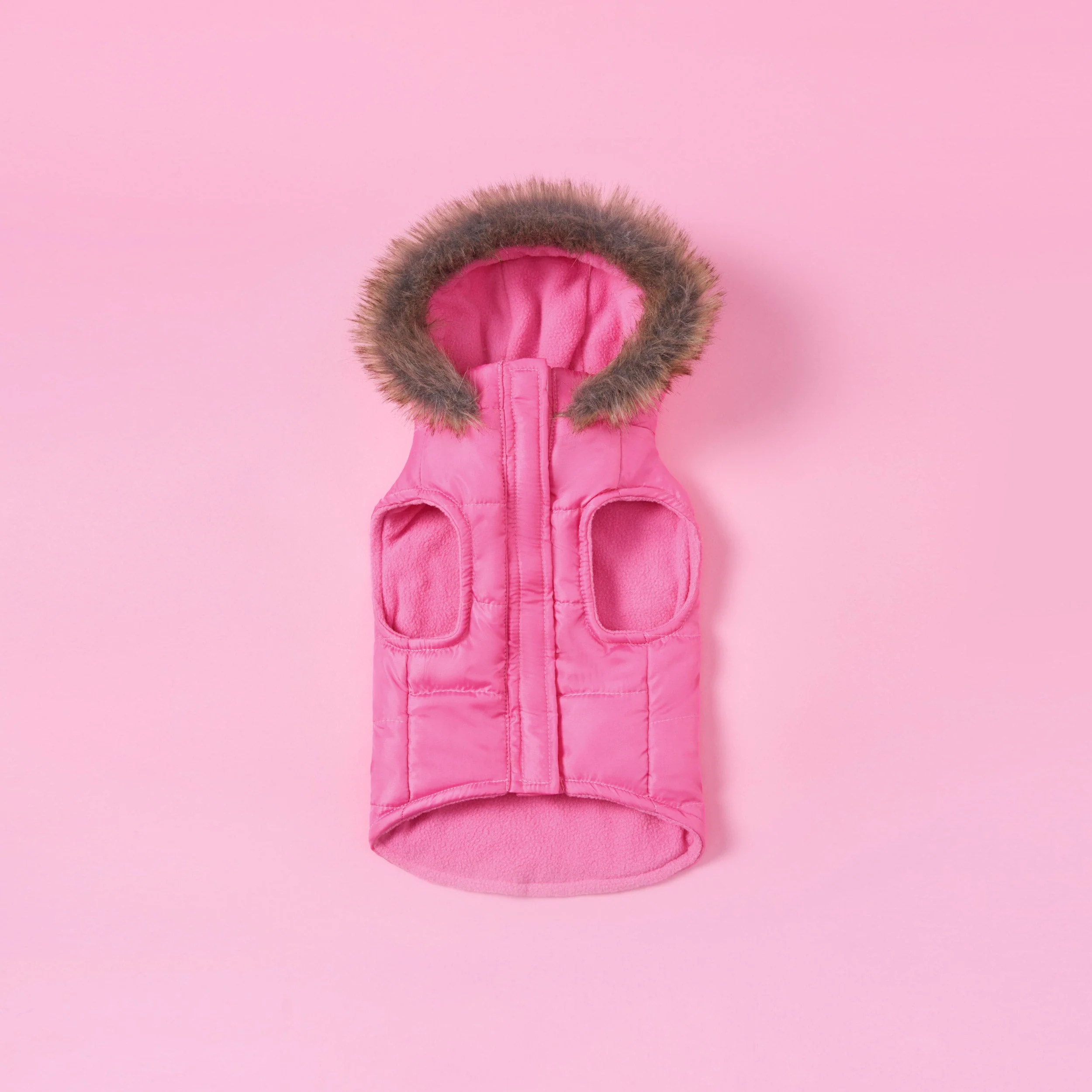 Pet Faux Fur Hooded Jacket - Image 4