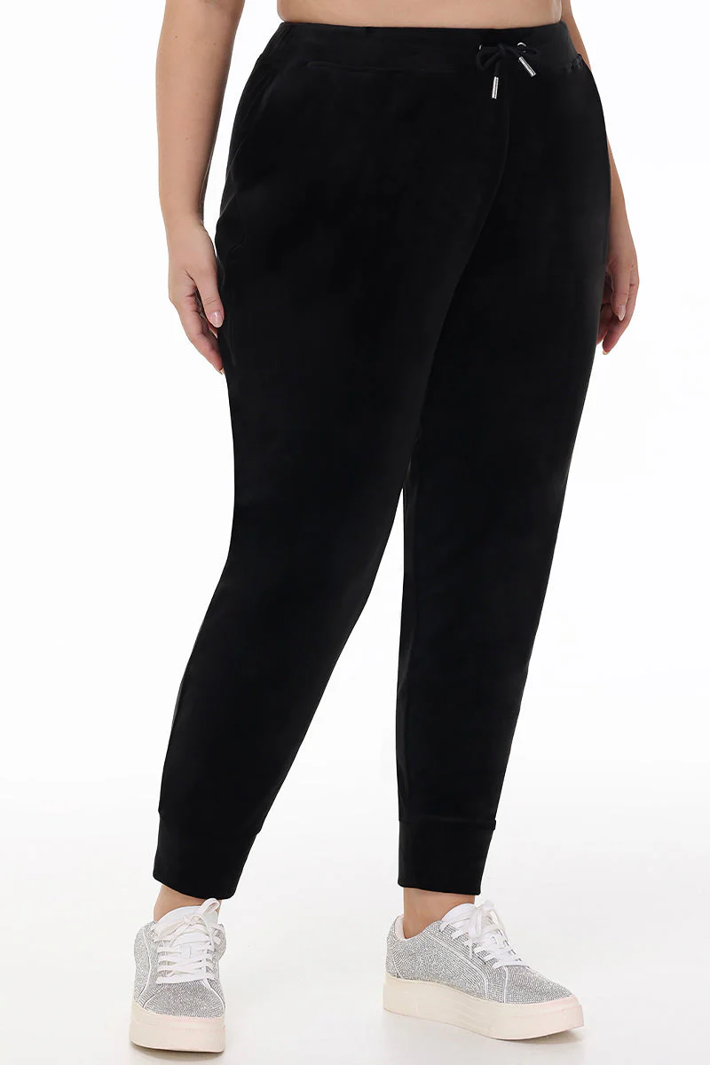 Plus-Size Big Bling Velour Jogger - Image 2