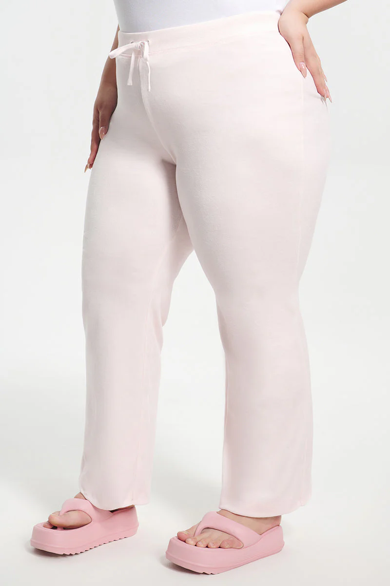 Plus-Size Classic Cotton Velour Track Pants - Image 2