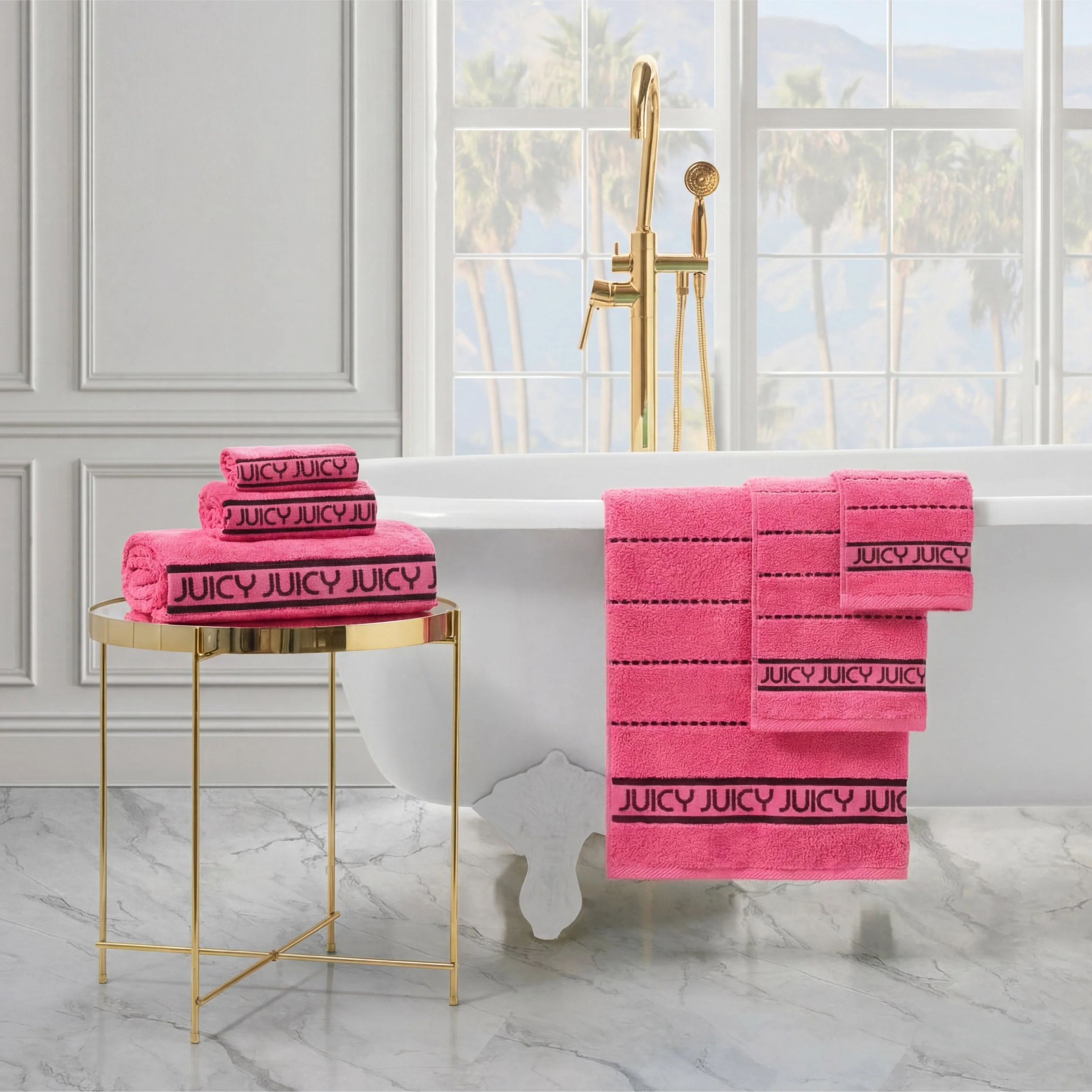 Plush Stripe Bath Towel Set - Image 4