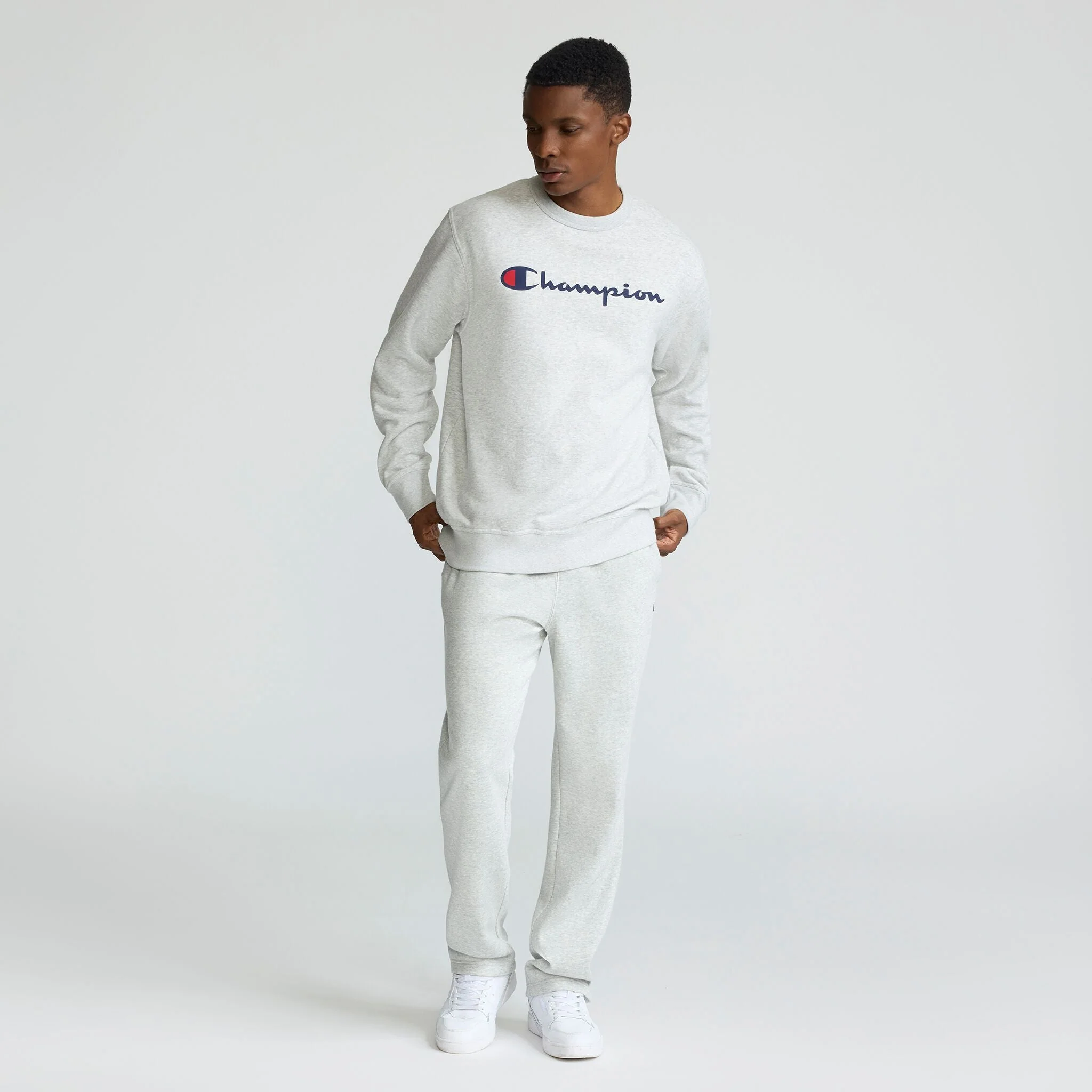 Powerblend Crewneck Sweatshirt, Classic Script Logo - Image 4