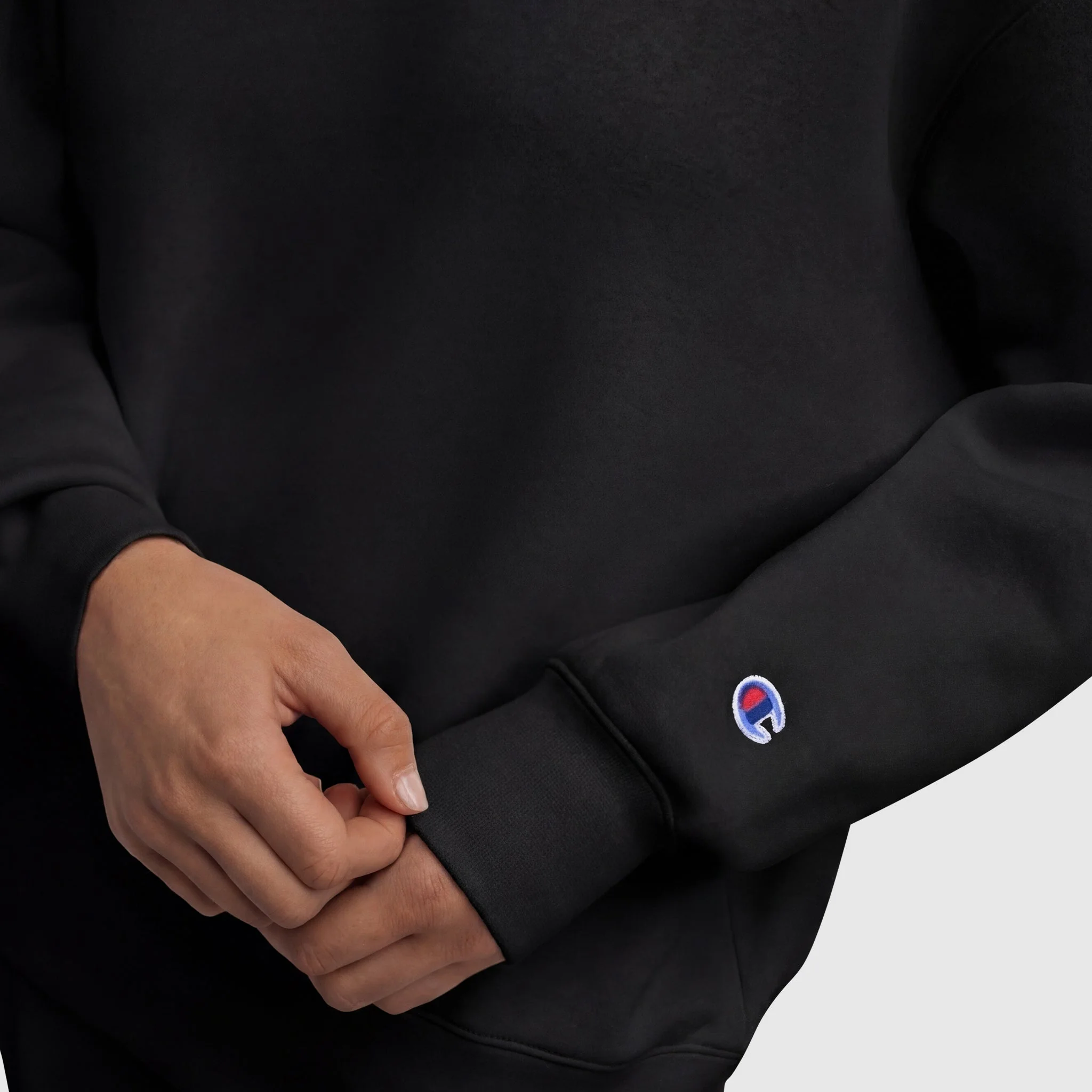 Powerblend Crewneck Sweatshirt, Embroidered Script Logo - Image 4