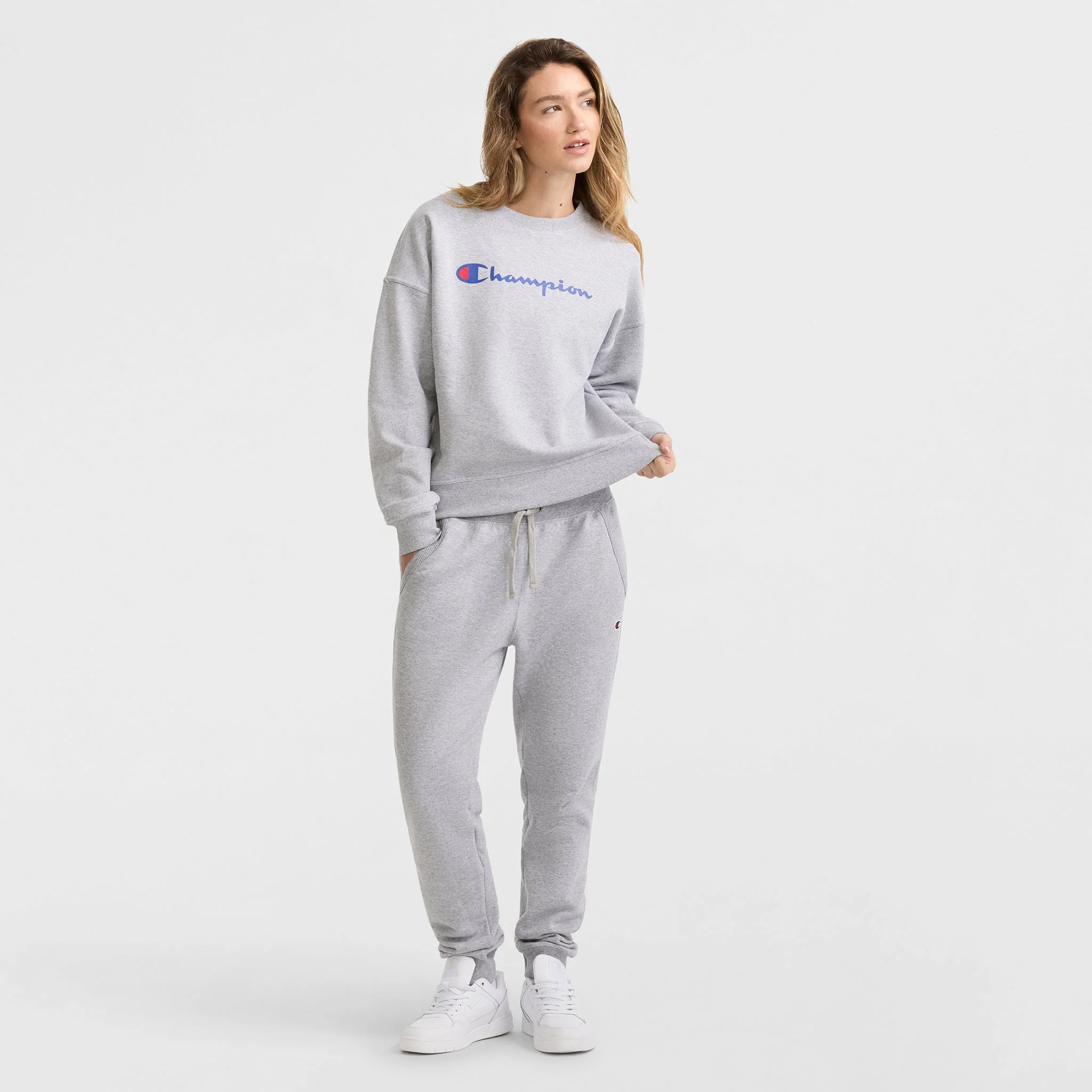 Powerblend Crewneck Sweatshirt, Script Logo - Image 4