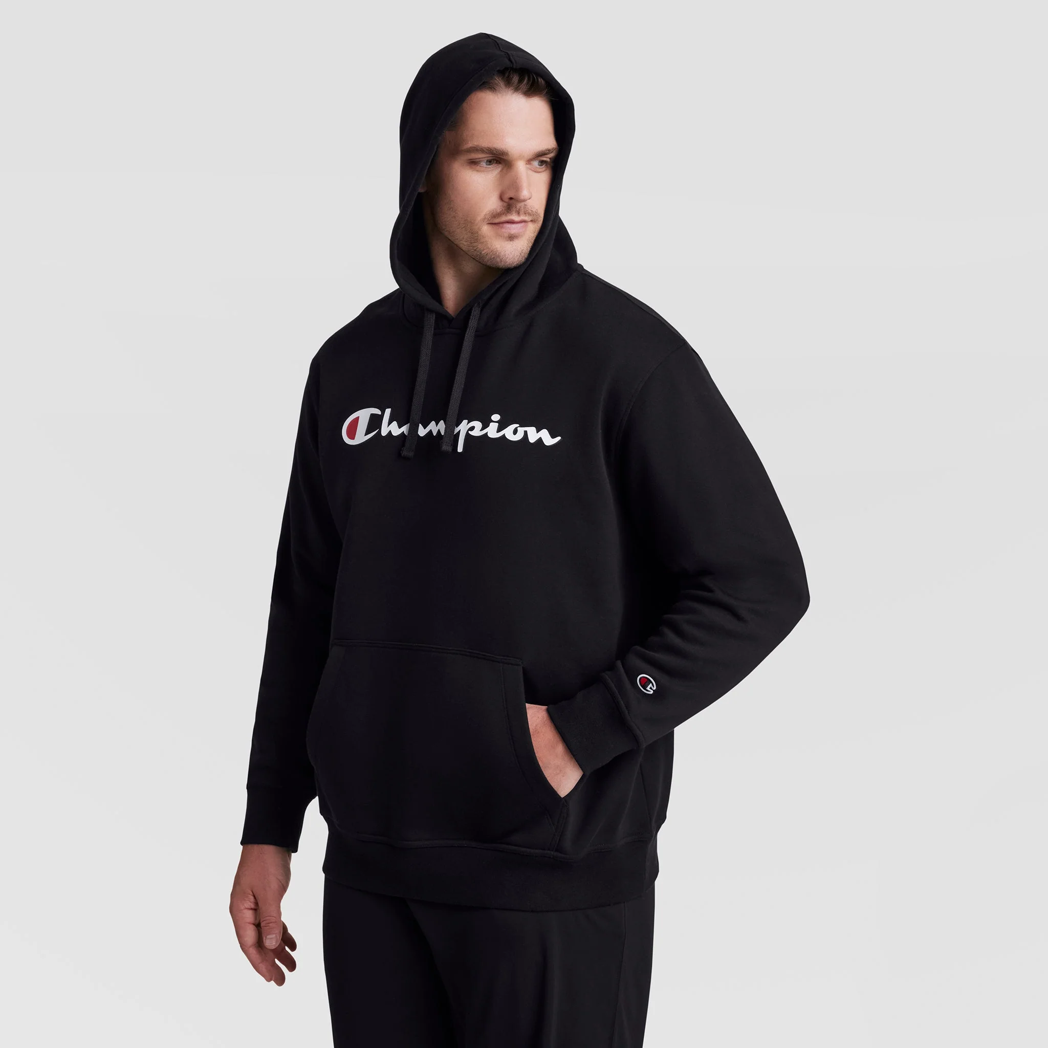 Powerblend Hoodie, Full Script Logo - Big & Tall - Image 2