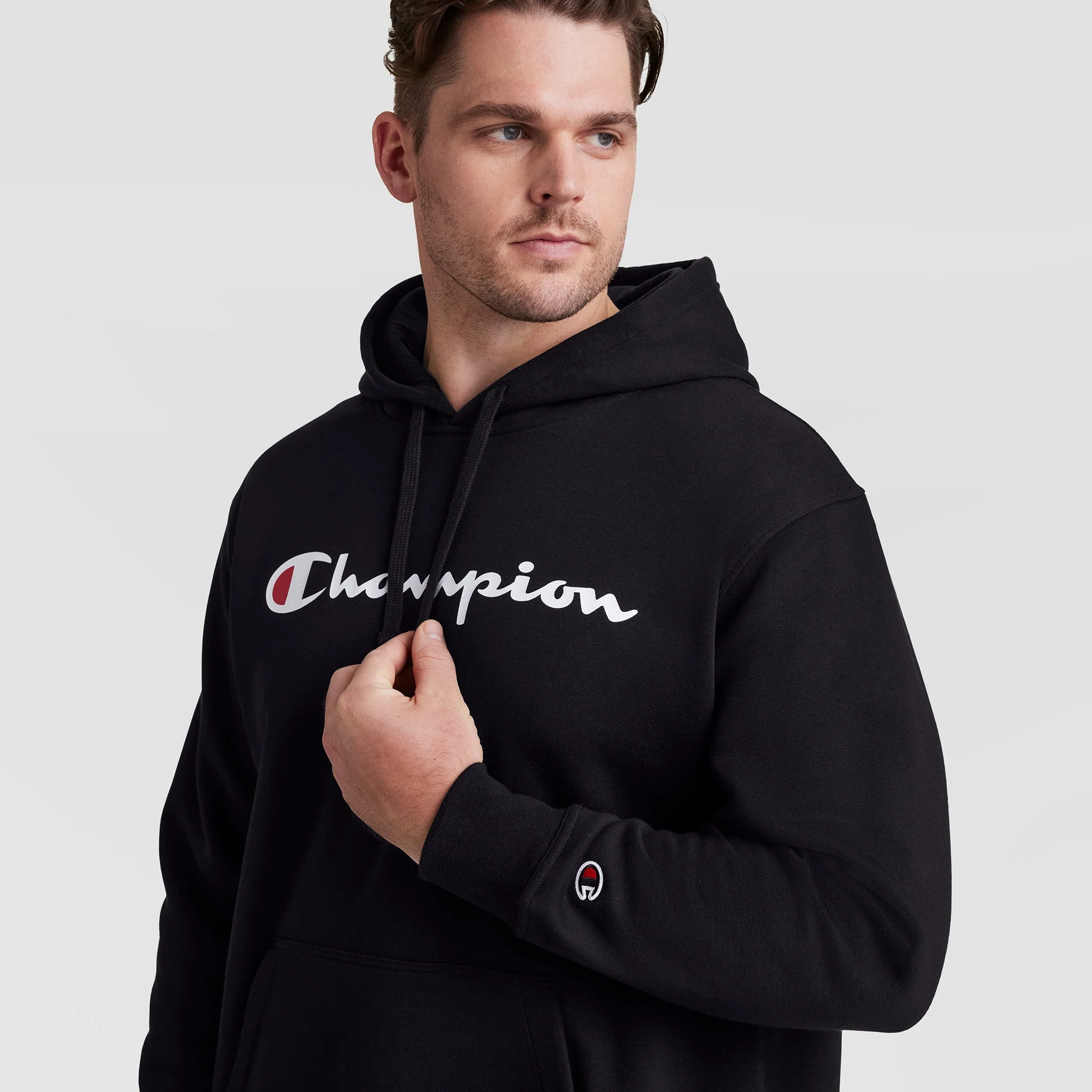 Powerblend Hoodie, Full Script Logo - Big & Tall - Image 4