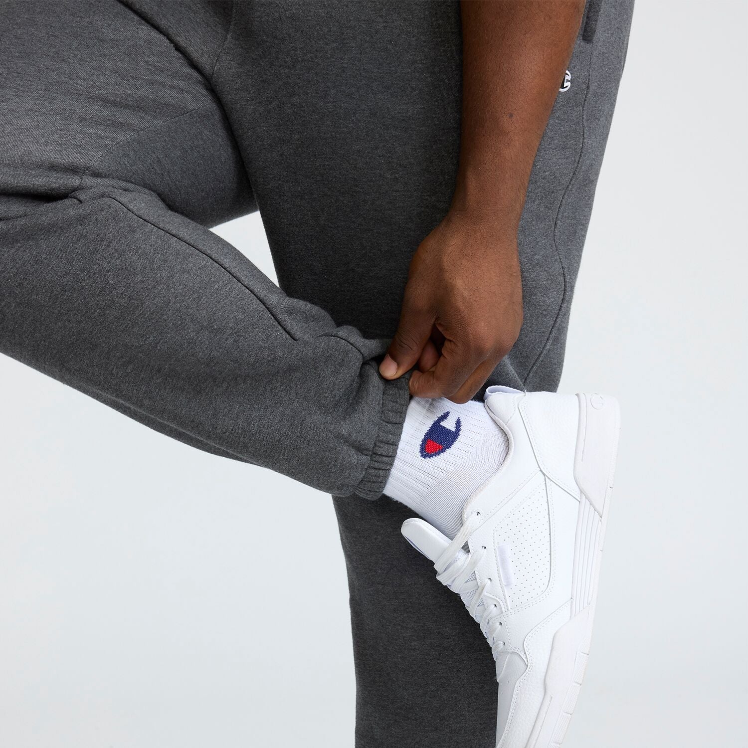 Powerblend Sweatpants, Cinched Bottom, C Logo - Big & Tall - Image 4