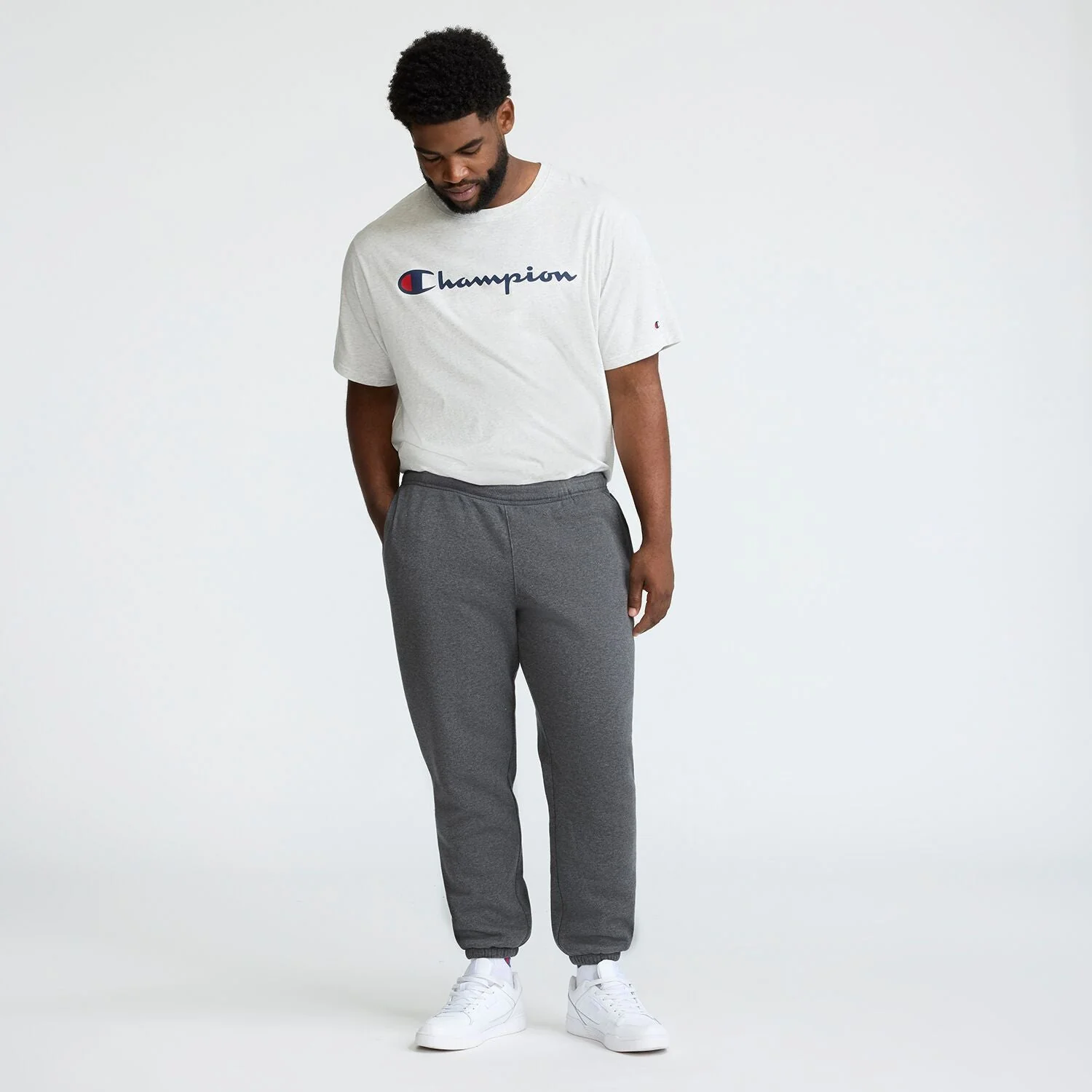Powerblend Sweatpants, Cinched Bottom, C Logo - Big & Tall - Image 5
