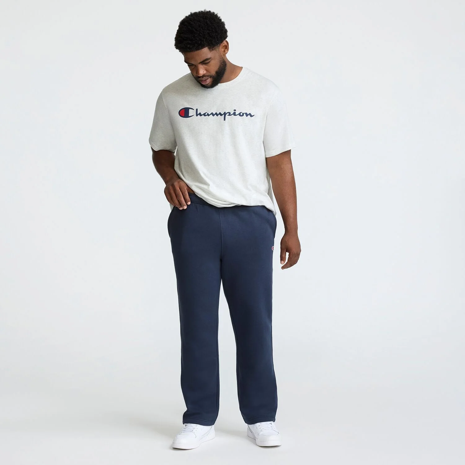 Powerblend Sweatpants, Open Hem, C Logo - Big & Tall - Image 4