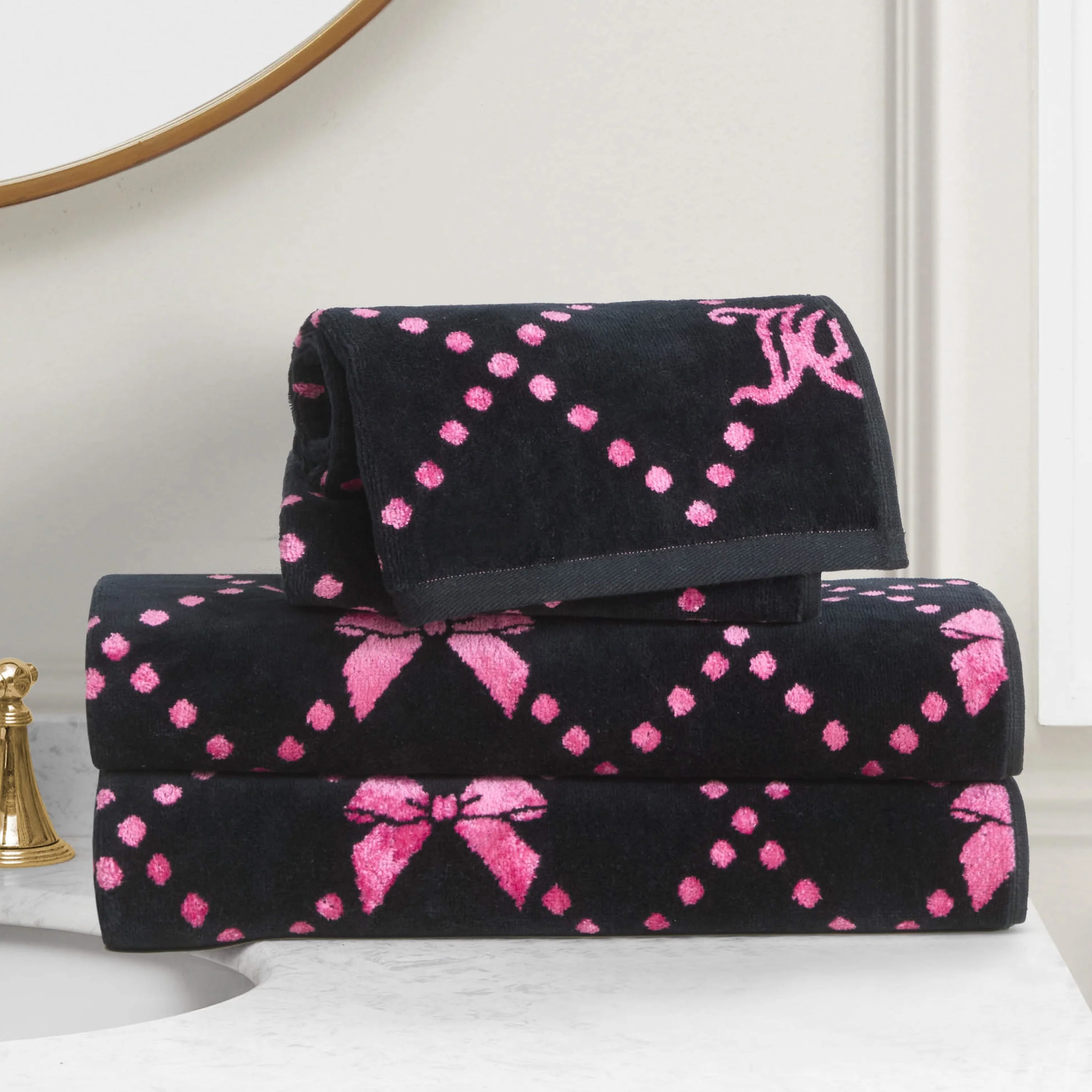 Printed Jacquard Bath Towel Set