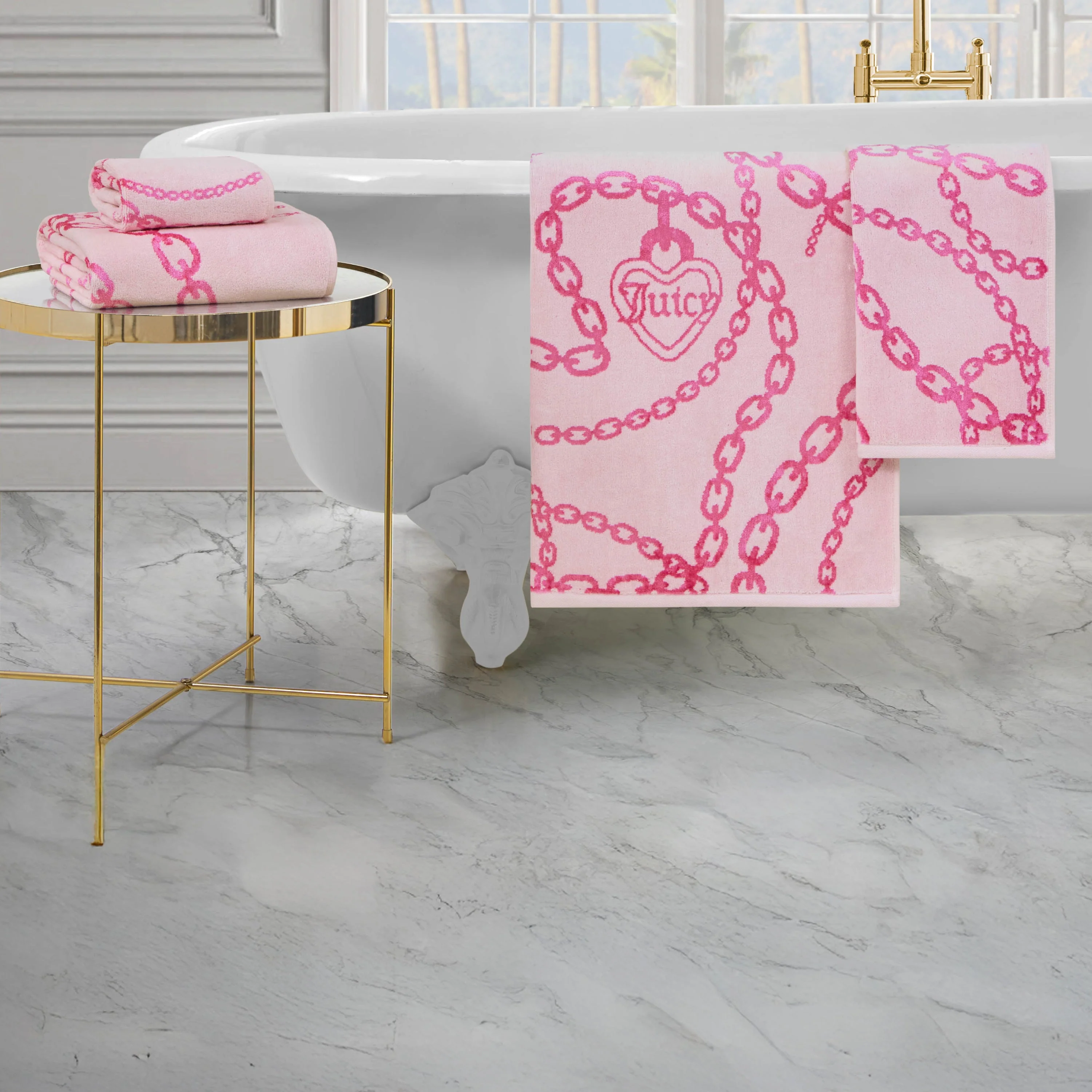 Printed Jacquard Bath Towel Set - Image 2