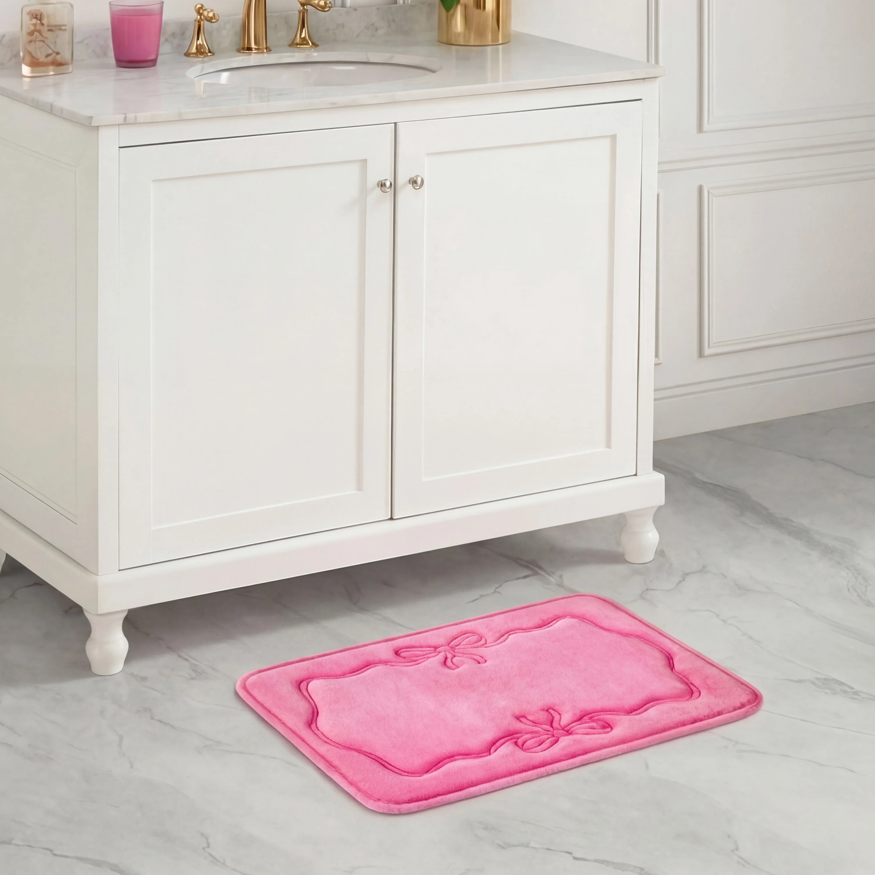 Quilted Memory Foam Bath Mat, 17" x 24"