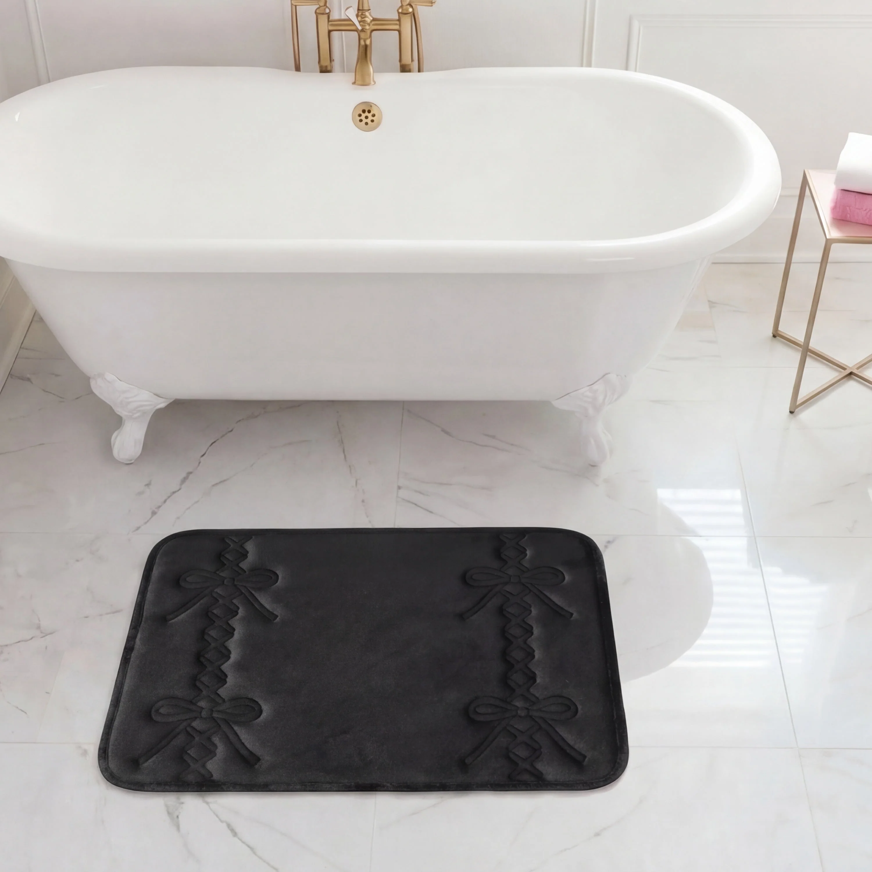 Quilted Memory Foam Bath Mat, 17" x 24"