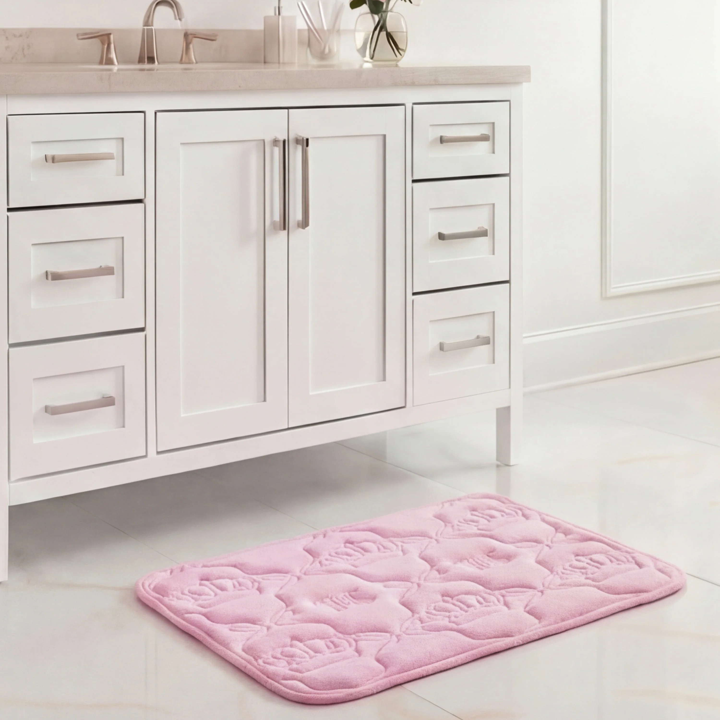 Quilted Memory Foam Bath Mat, 17" x 24" - Image 2
