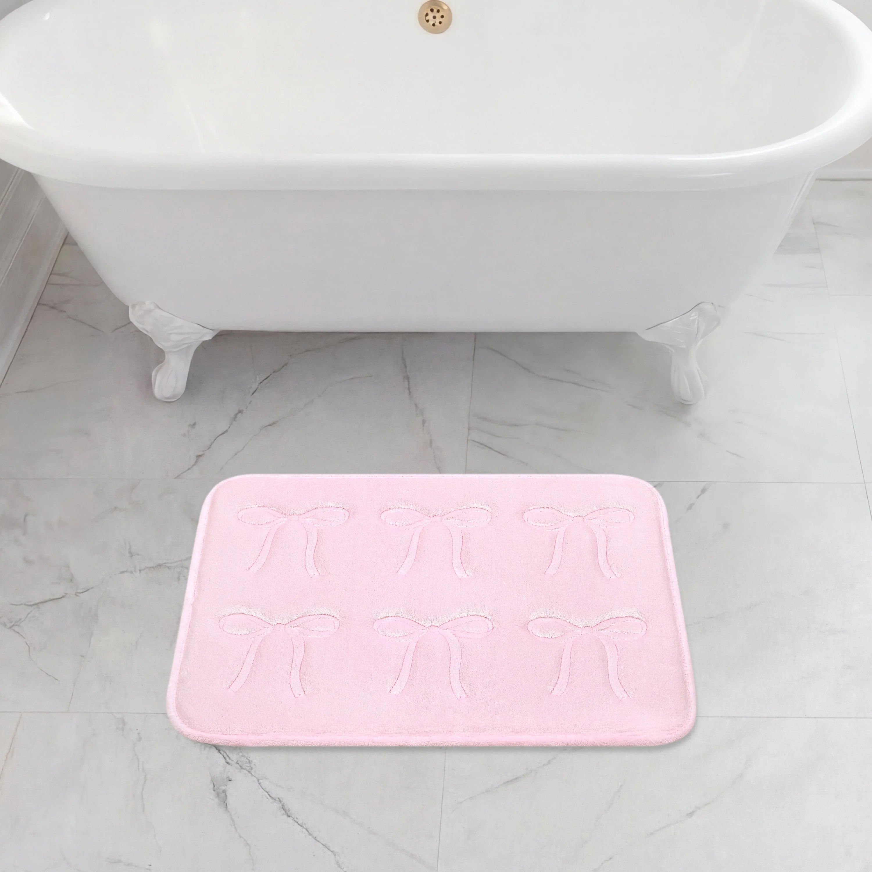 Quilted Memory Foam Bath Mat, 17" x 24"