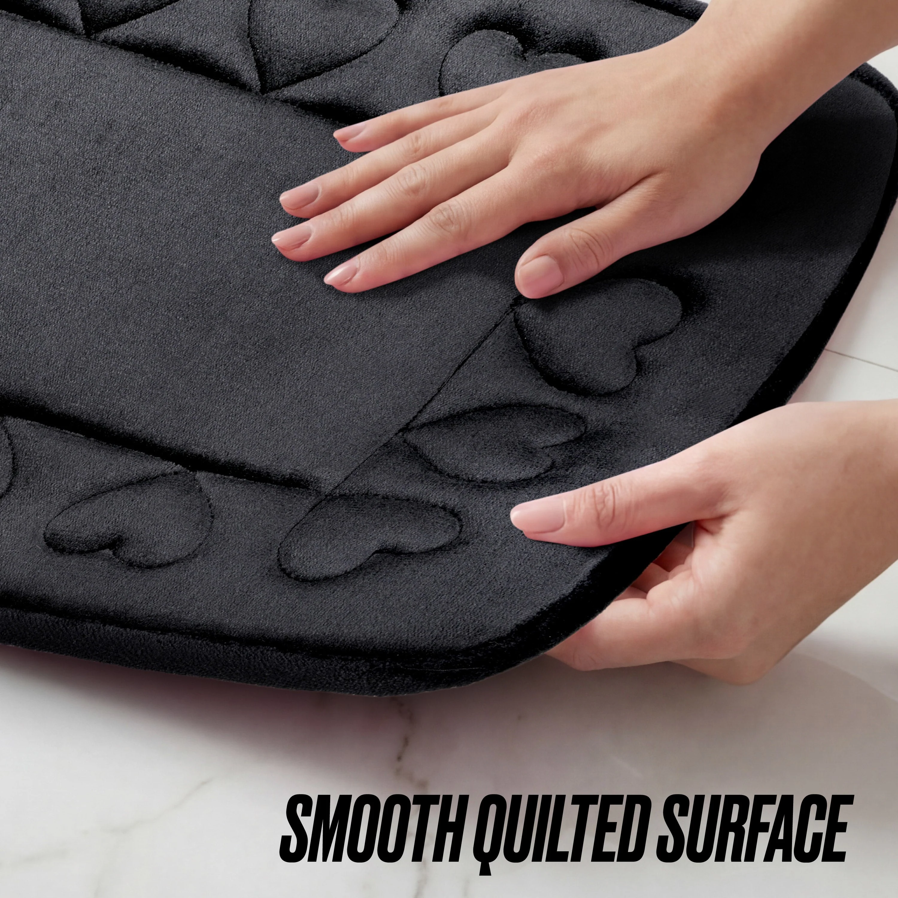 Quilted Memory Foam Bath Mat 2-Piece Set - Image 6