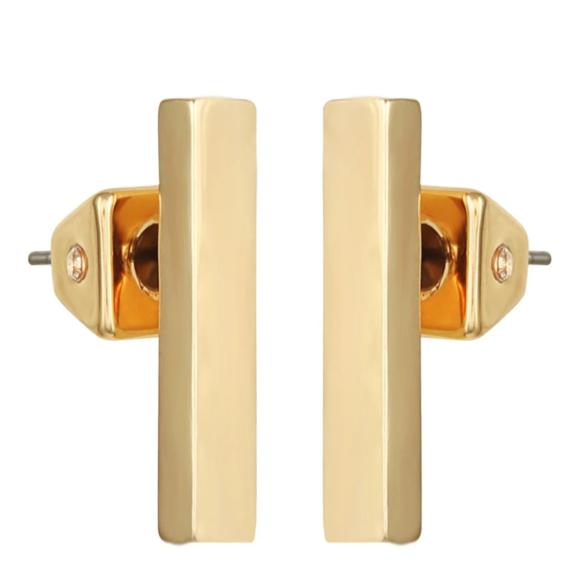 Rectangle Bar Stud Earrings - Image 2