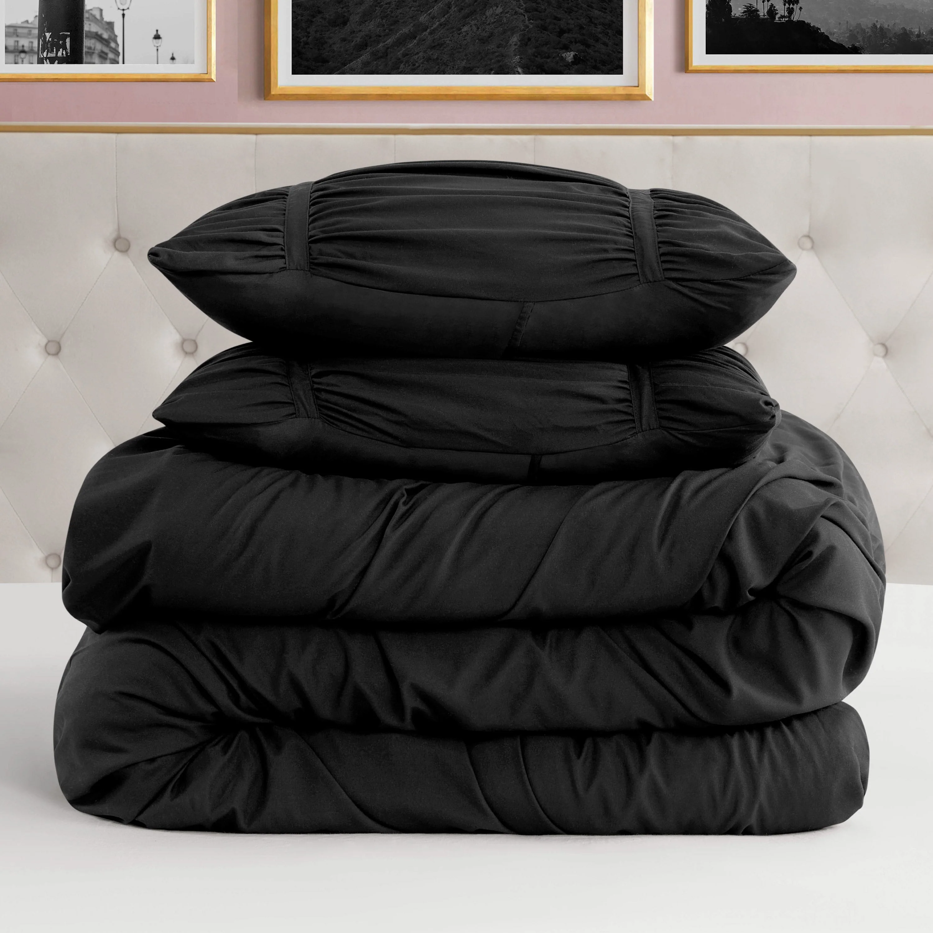 Ribbon Ruched Comforter Set - Image 5