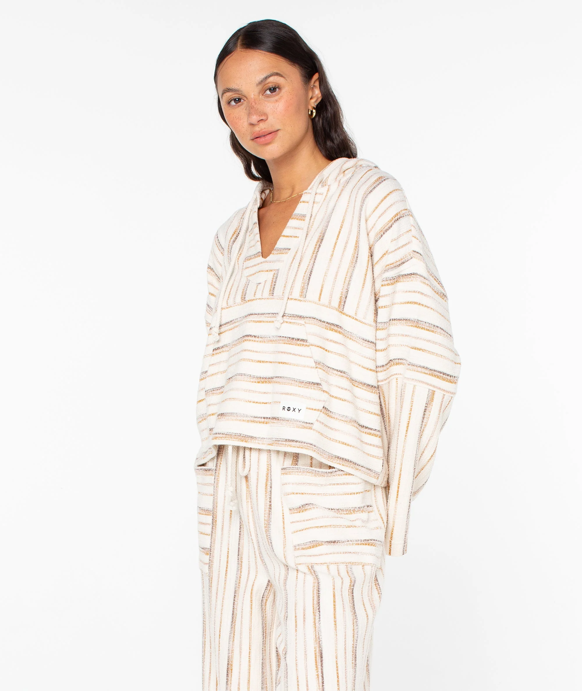 Rich Coast Striped Poncho - Image 3