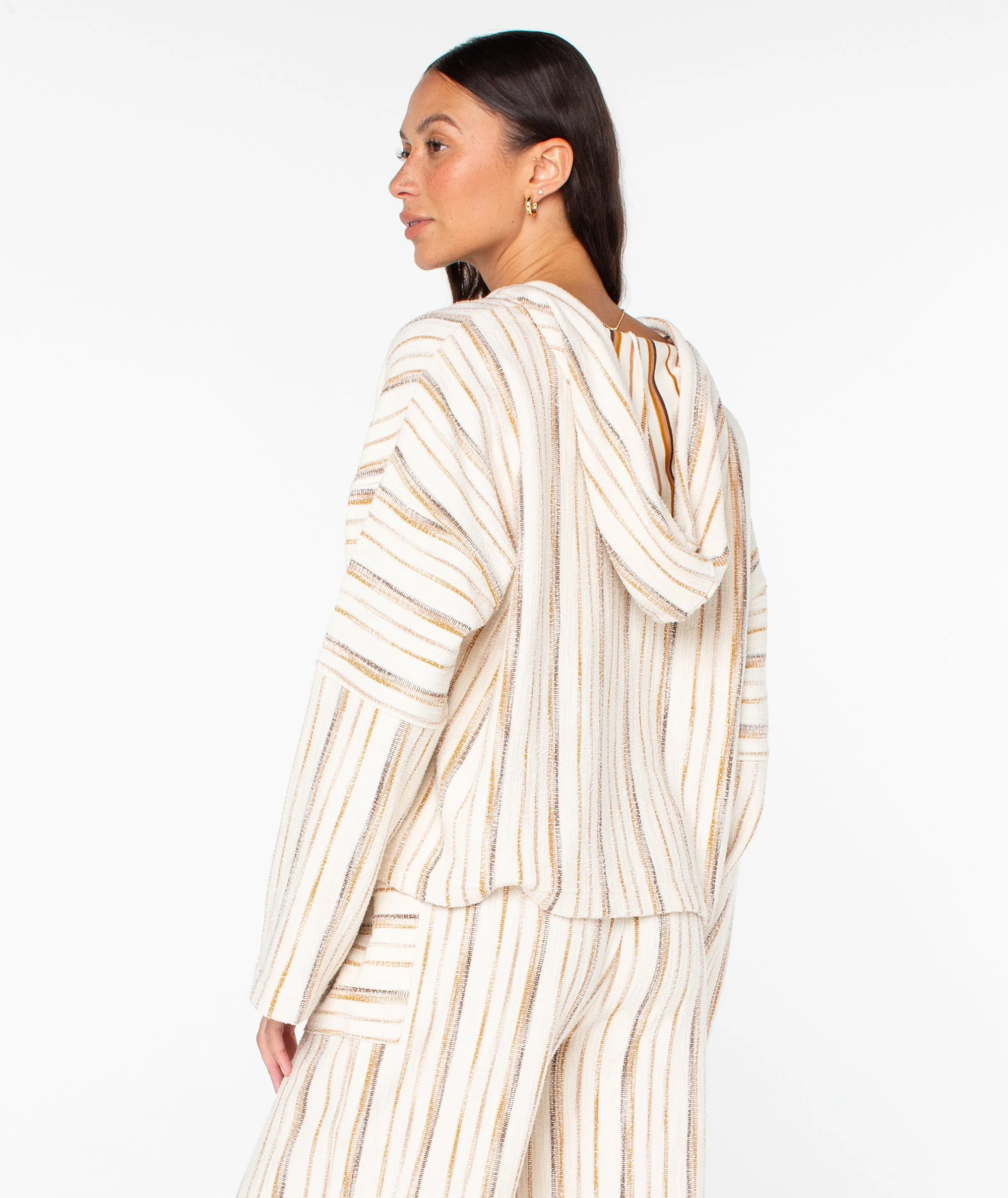 Rich Coast Striped Poncho - Image 4