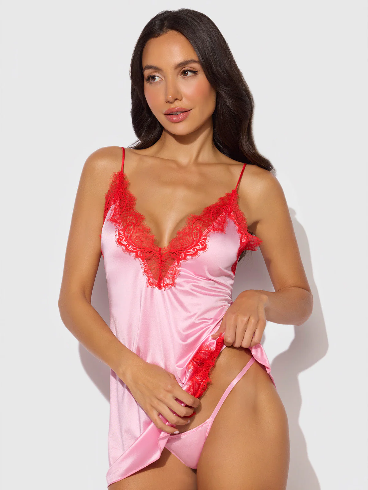Rising Star Liquid Satin & Lace Slip Set - Image 2