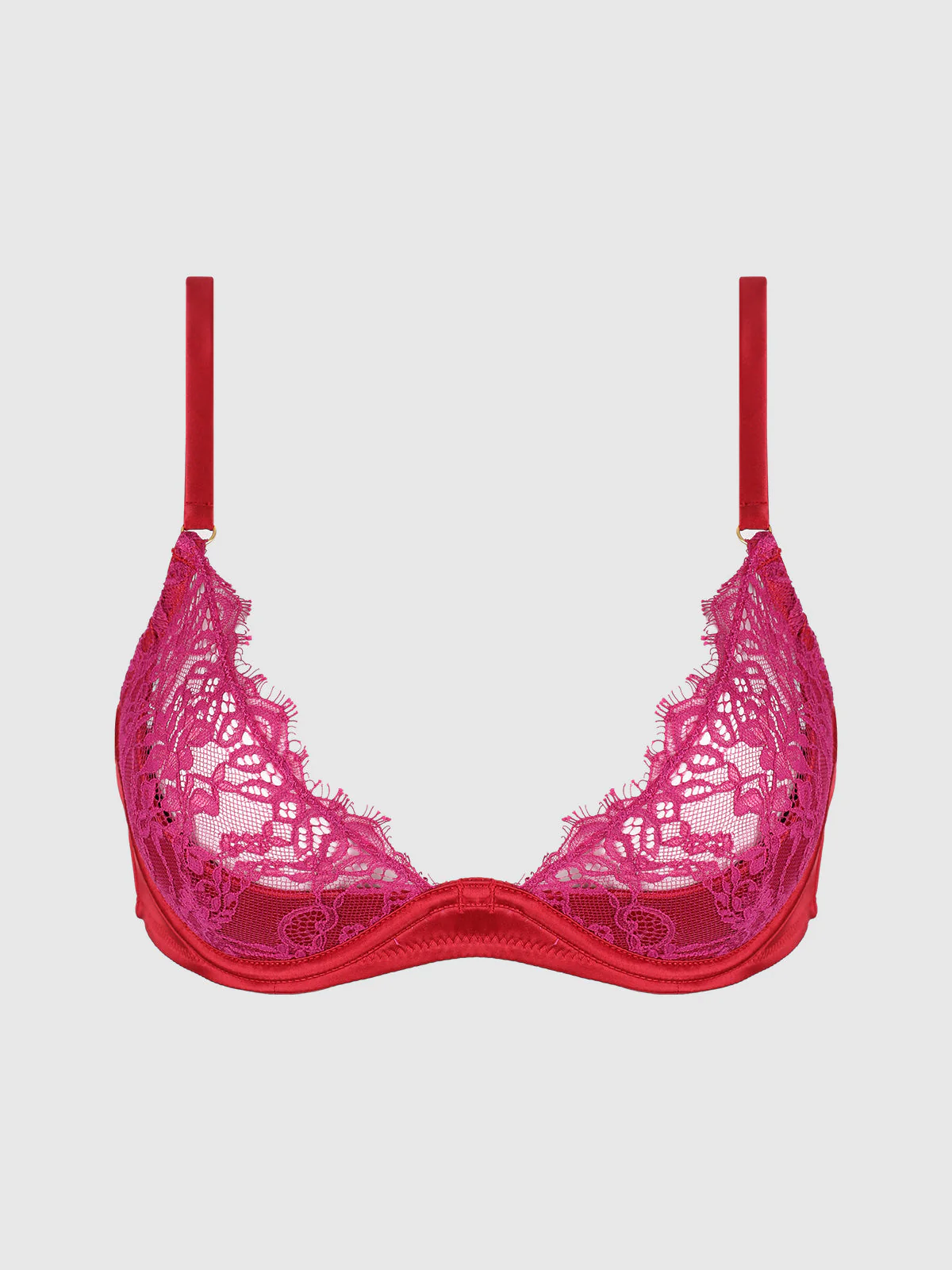 Rosalind Lace Bra With Satin Half Cup - Image 6
