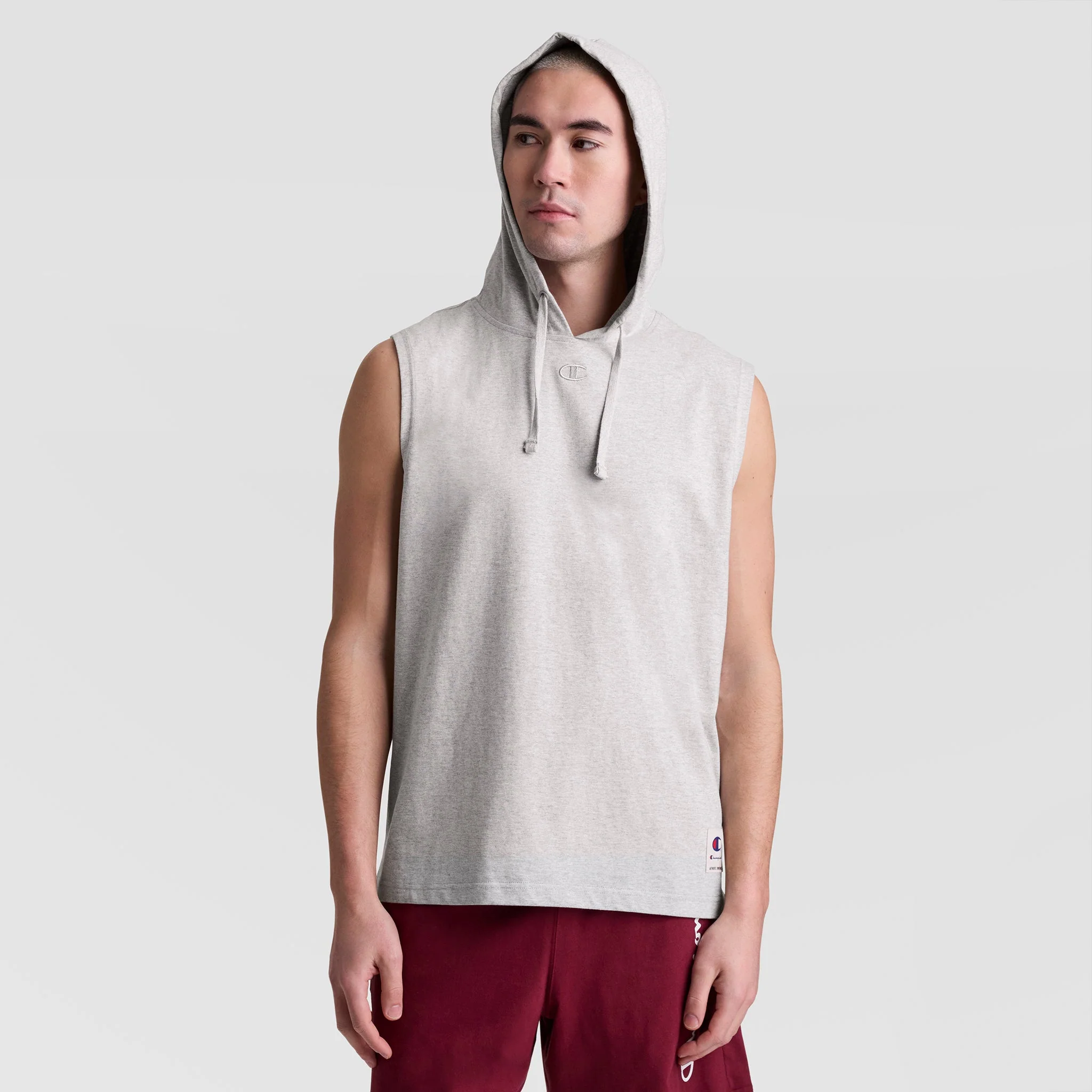 Sleeveless Hoodie, Embroidered C Logo - Image 2
