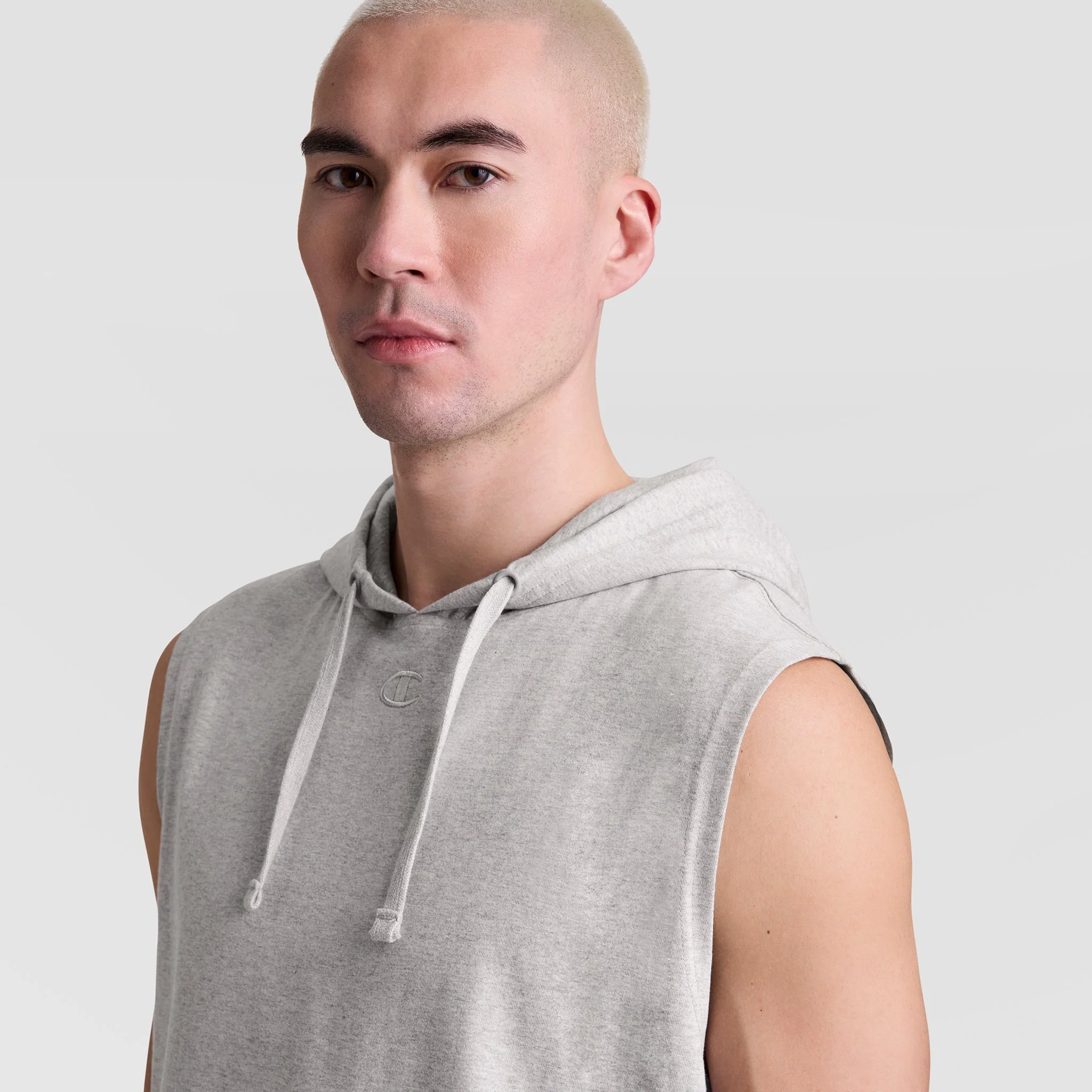 Sleeveless Hoodie, Embroidered C Logo - Image 4