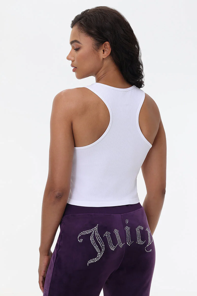 Small Bling High Neck Seamless Crop Tank - Image 3